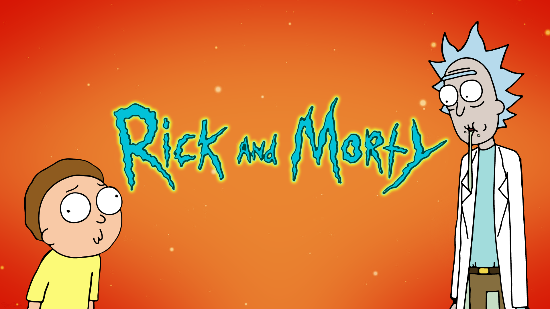 General 1920x1080 Rick and Morty Rick Sanchez Morty Smith TV series cartoon digital art simple background