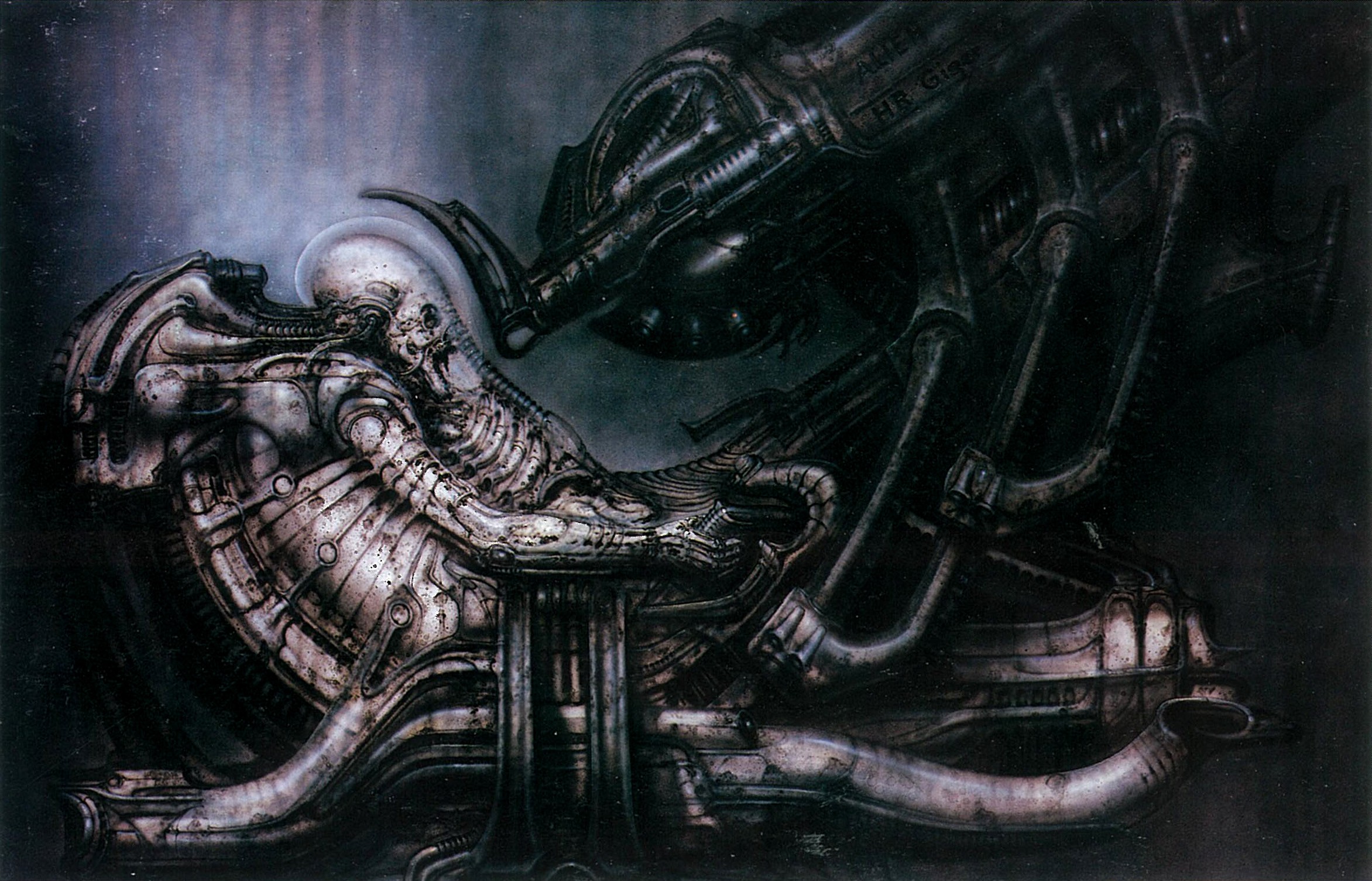 General 2344x1505 science fiction aliens illustration machine H. R. Giger digital art movie characters