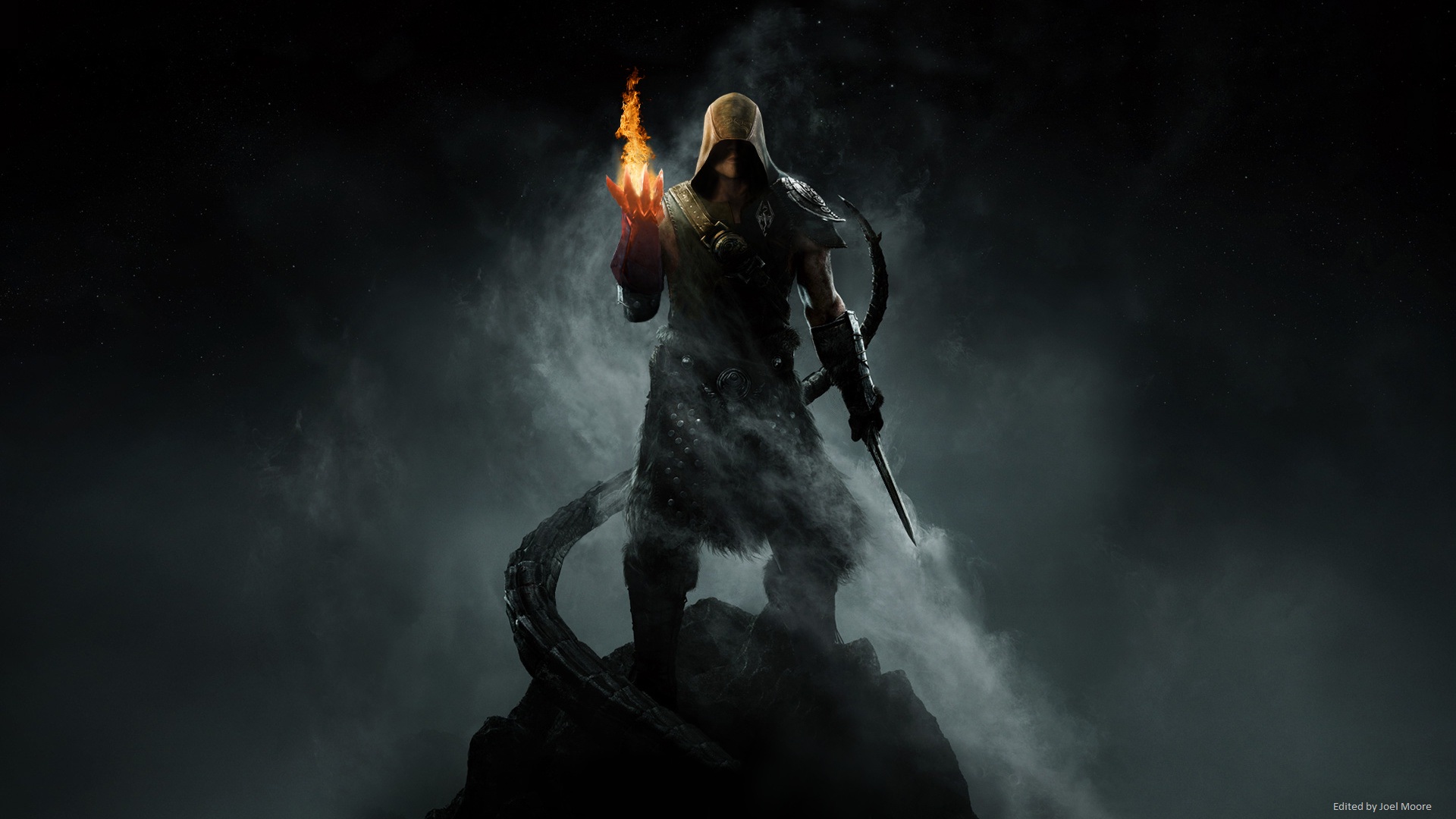 General 1920x1080 The Elder Scrolls V: Skyrim artwork fantasy art video games fire PC gaming video game art
