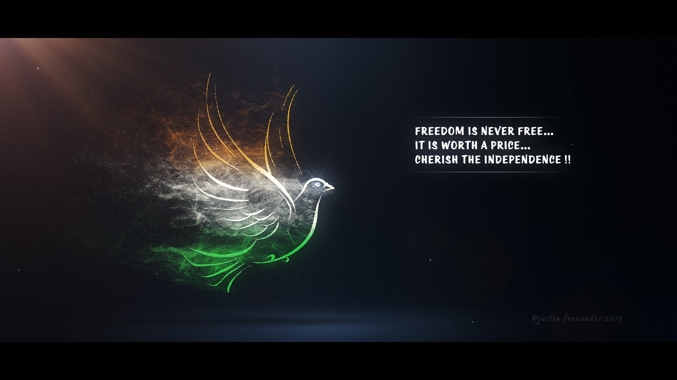 General 2560x1440 dove abstract peace birds text freedom flying quote animals typography wings 2015 (Year)