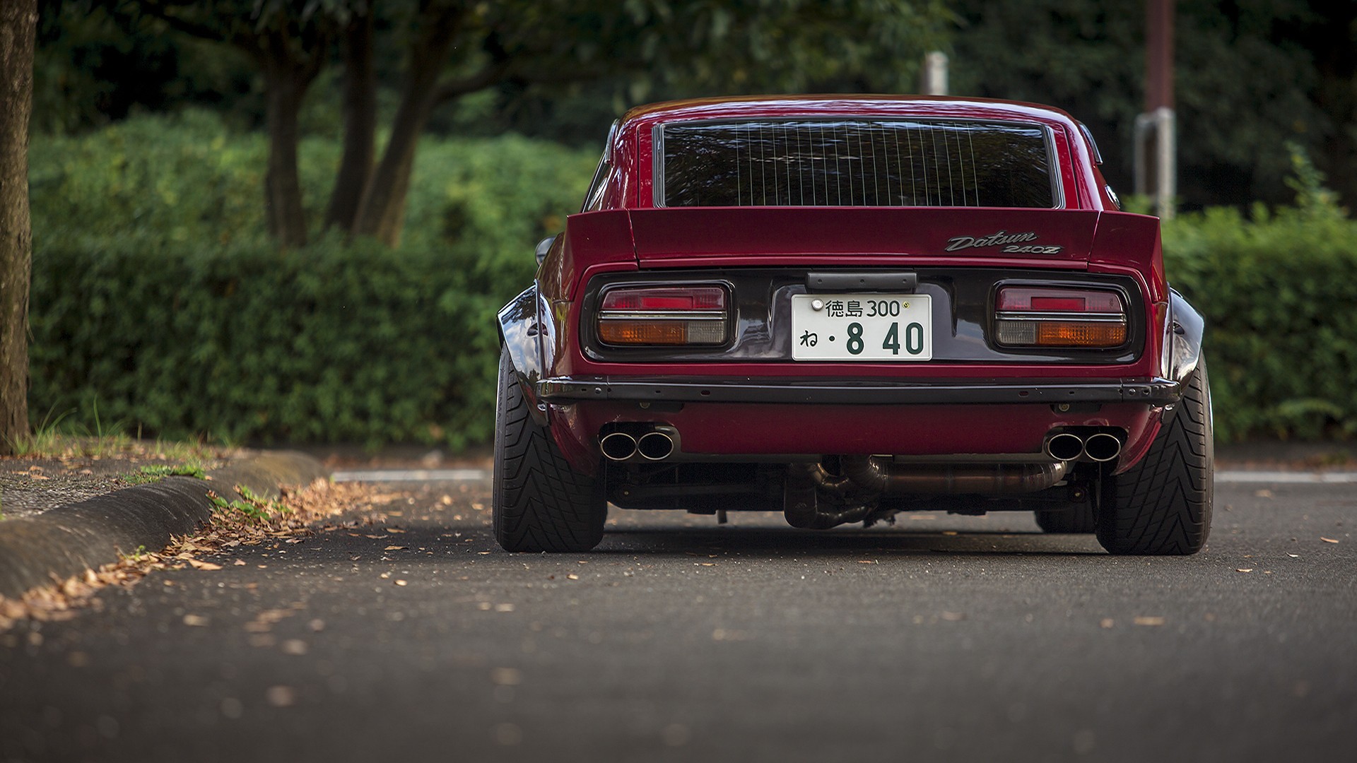 General 1920x1080 Nissan numbers vehicle car red cars Nissan S30 rear view bolt-on fender flares Japanese cars