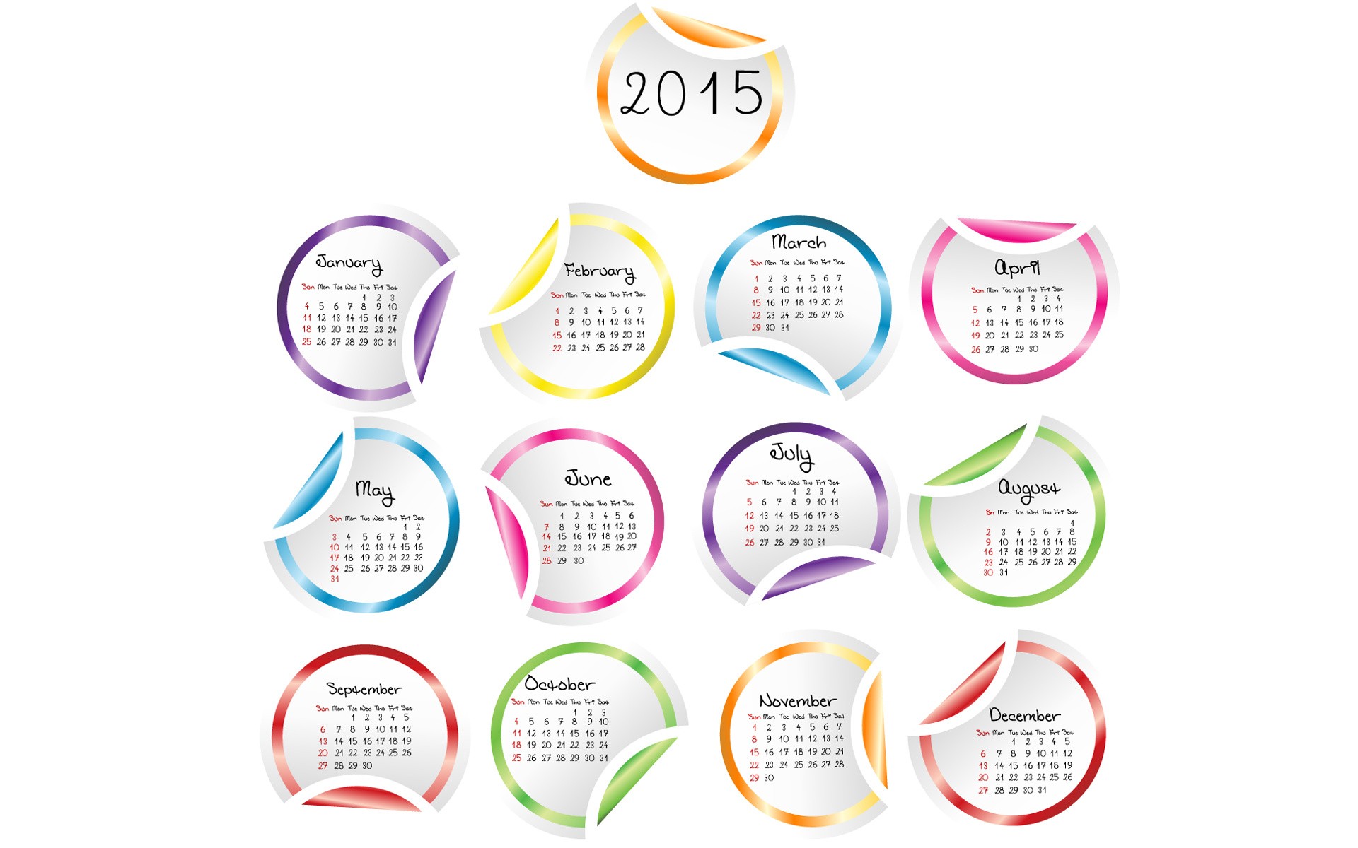 General 1920x1200 calendar 2015 (Year) simple background white background
