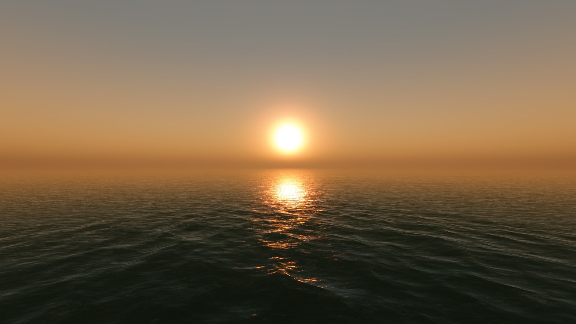 General 1920x1080 sea Sun sunset horizon