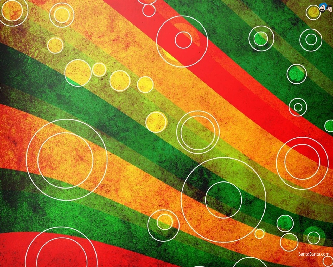 General 1280x1024 abstract colorful circle shapes texture