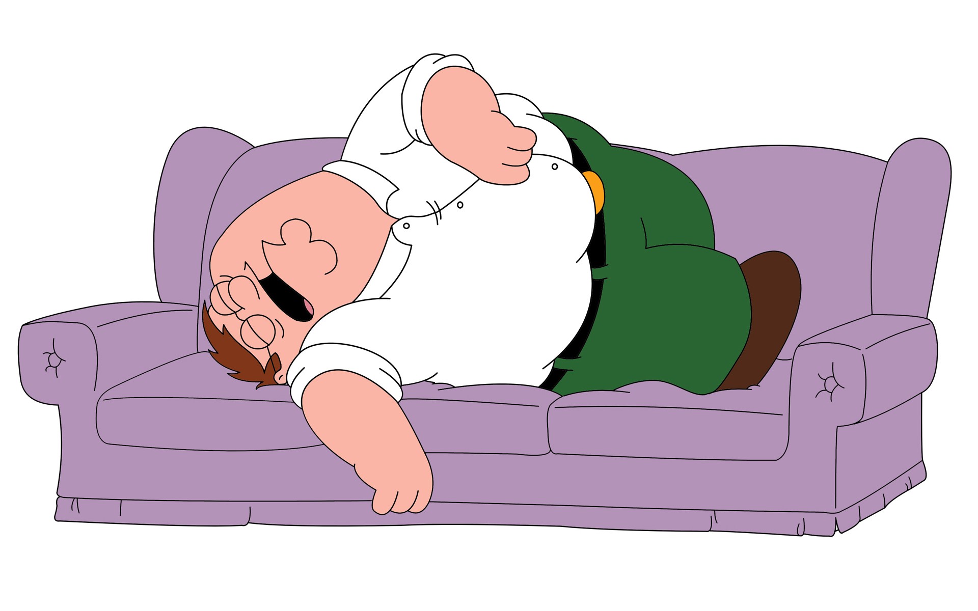 General 1920x1200 Family Guy Peter Griffin drunk cartoon TV series couch DeviantArt digital art simple background