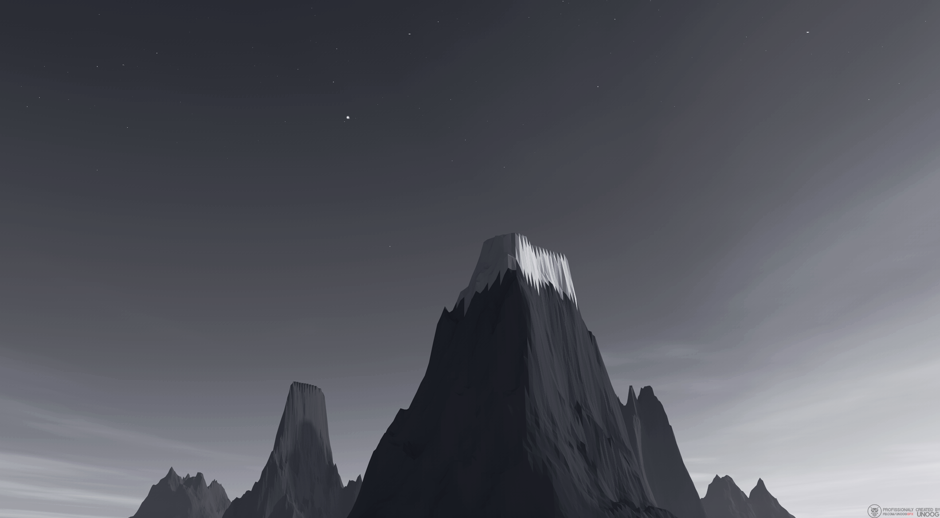 General 1920x1058 low poly isometric mountains nature CGI digital art sky