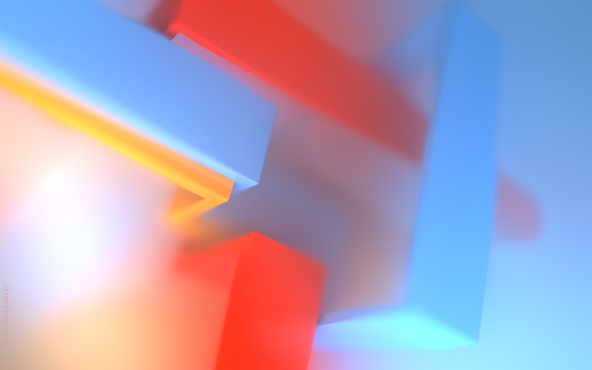 General 1920x1200 simple background minimalism abstract blue red CGI digital art