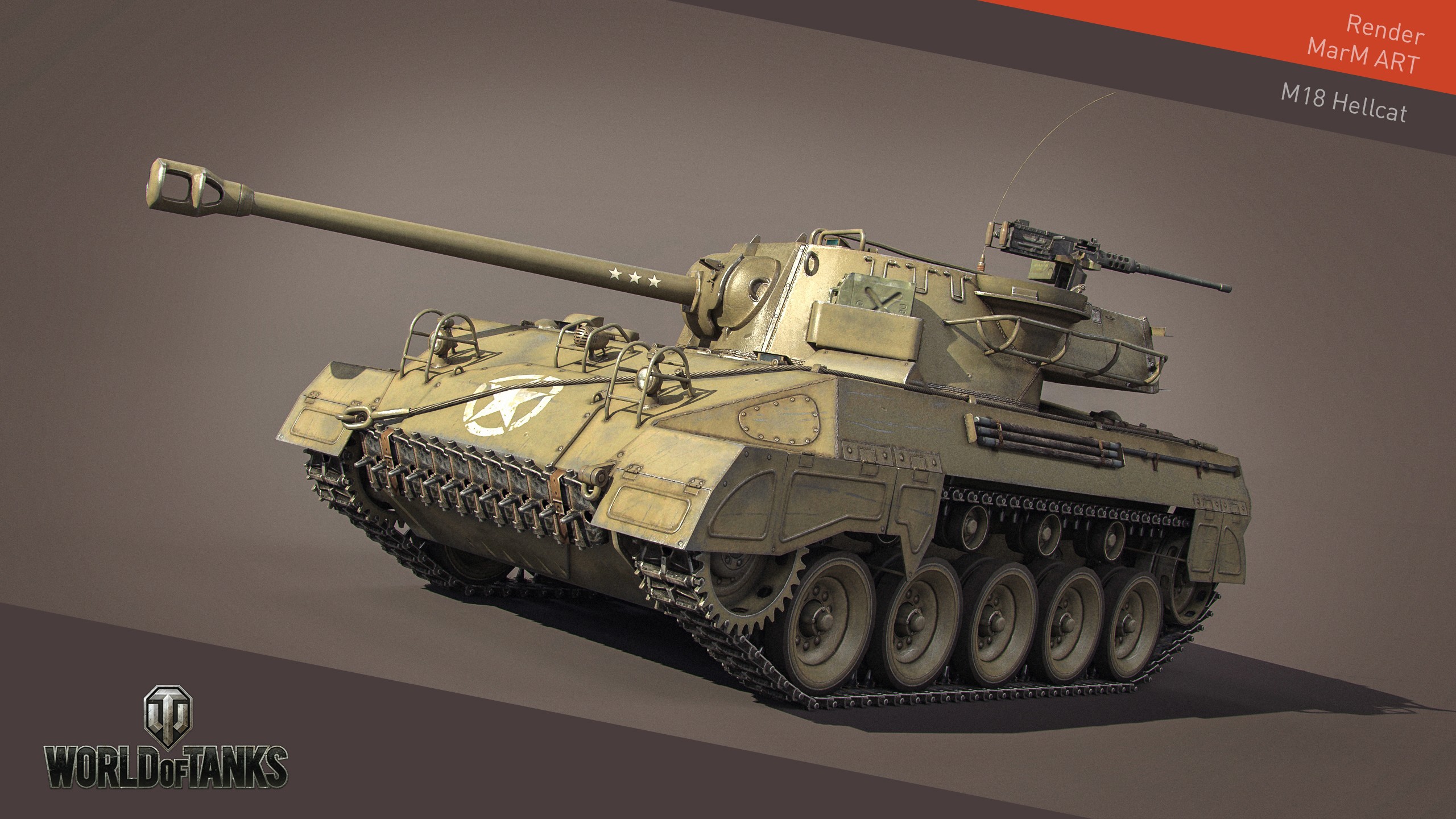 General 2560x1440 World of Tanks tank wargaming video games CGI M18 Hellcat