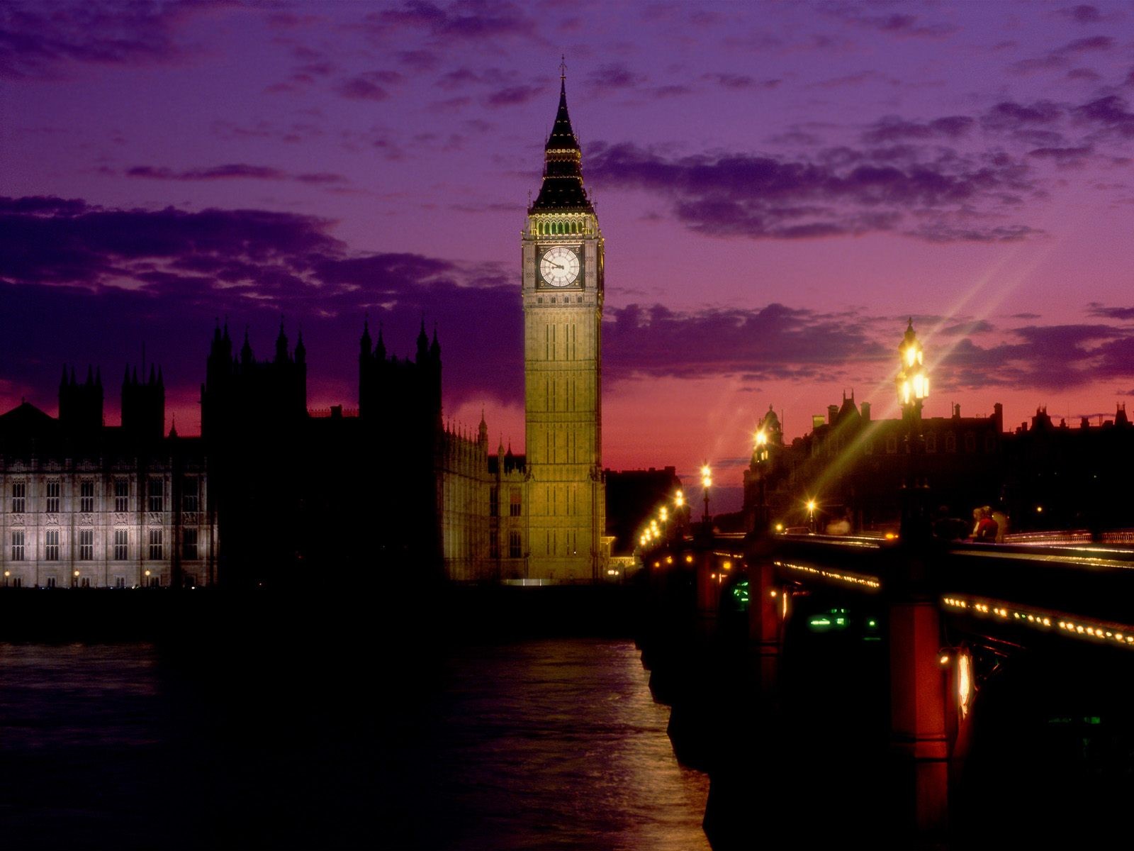 General 1600x1200 London Big Ben street light UK night city lights England clock tower landmark Europe