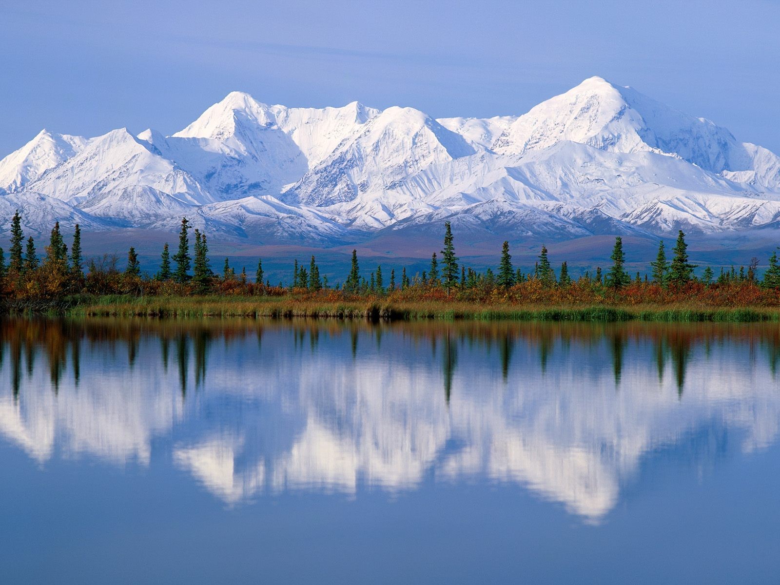 General 1600x1200 landscape Alaska mountains snowy peak fall nordic landscapes reflection