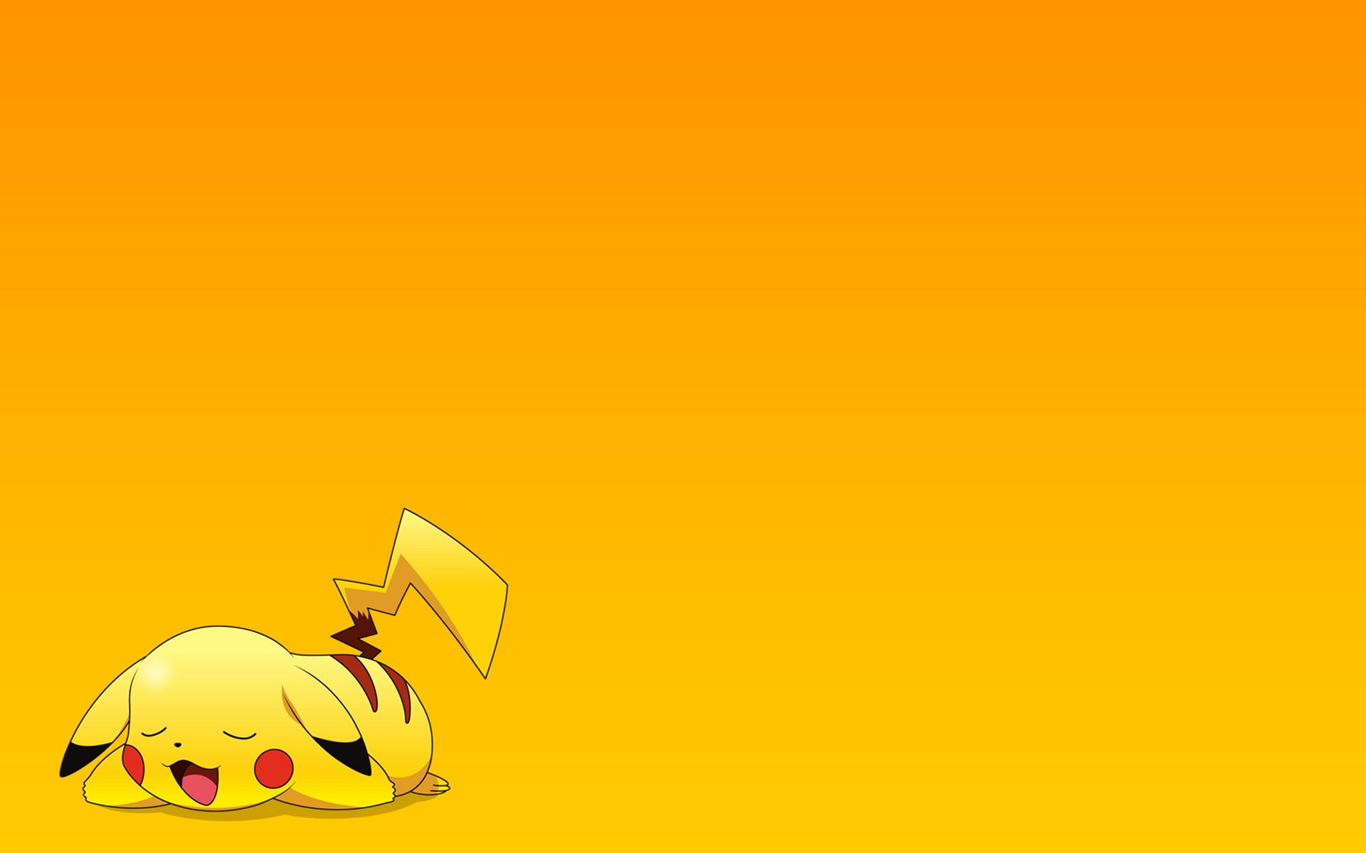 Anime 1920x1200 anime Pokémon Pikachu orange background simple background gradient