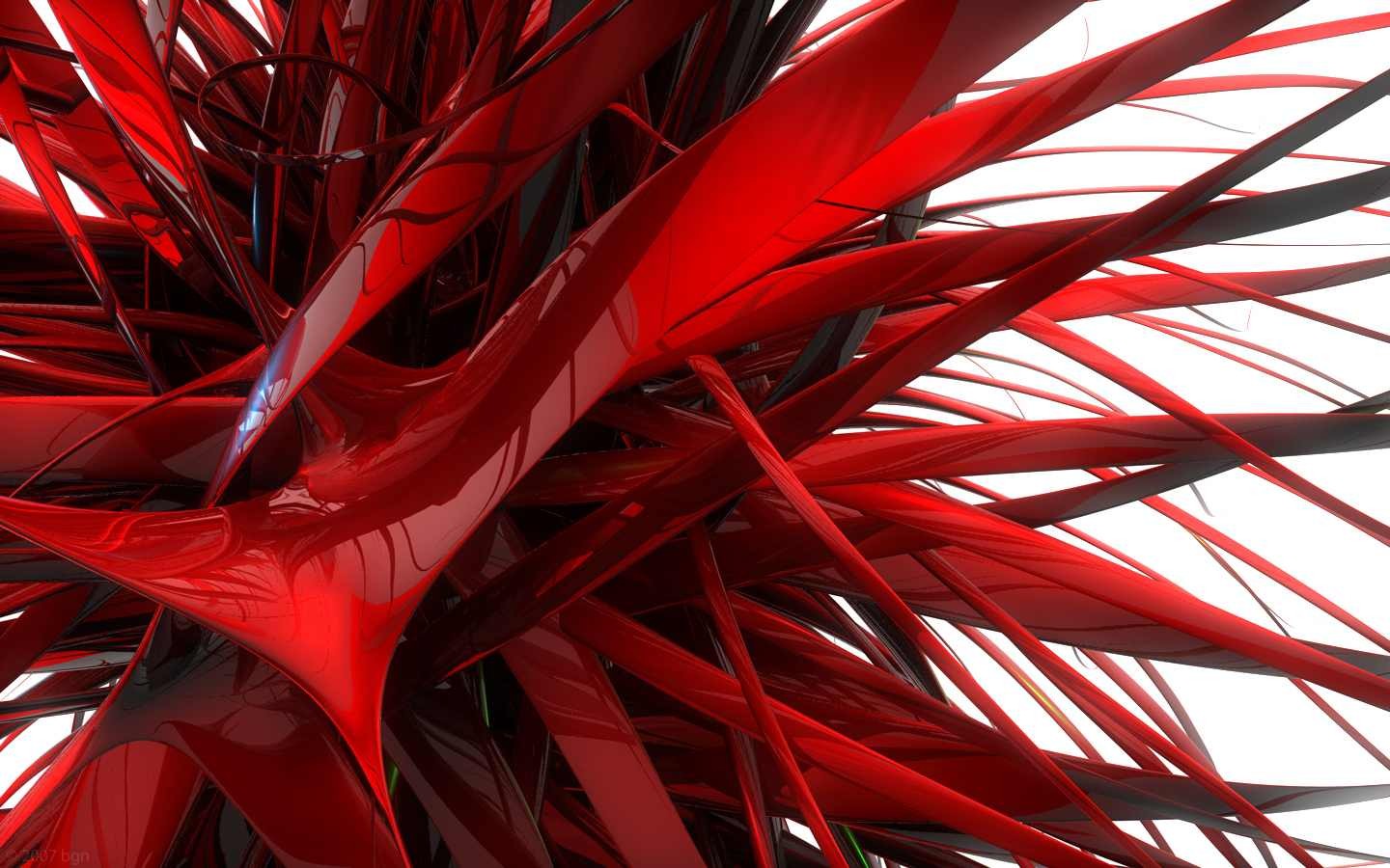 General 1440x900 digital art shapes CGI abstract red