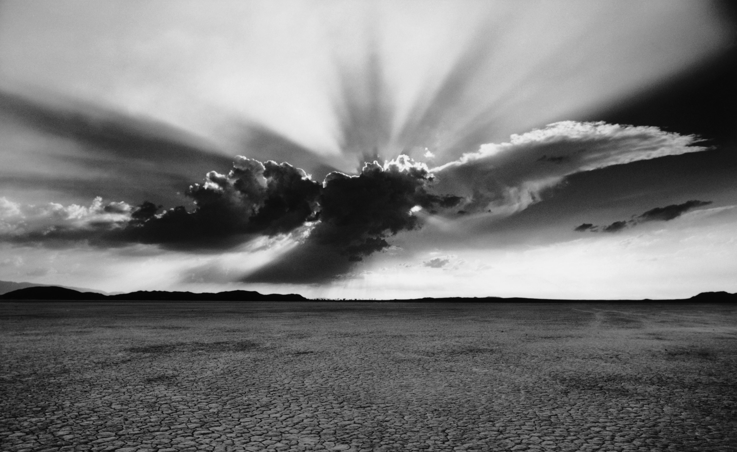 General 2559x1571 photography landscape monochrome desert sky clouds nature