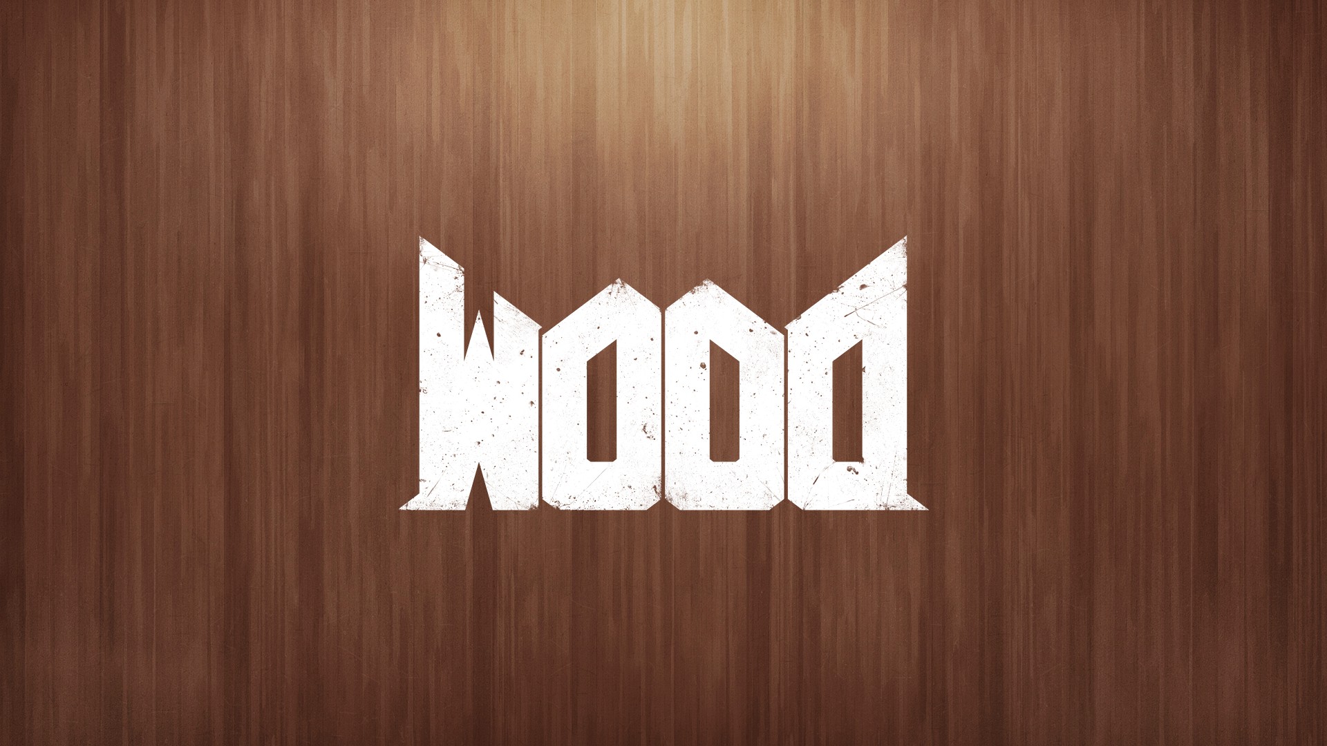 General 1920x1080 wood Doom (game) video games humor upside down letter text wooden surface digital art minimalism