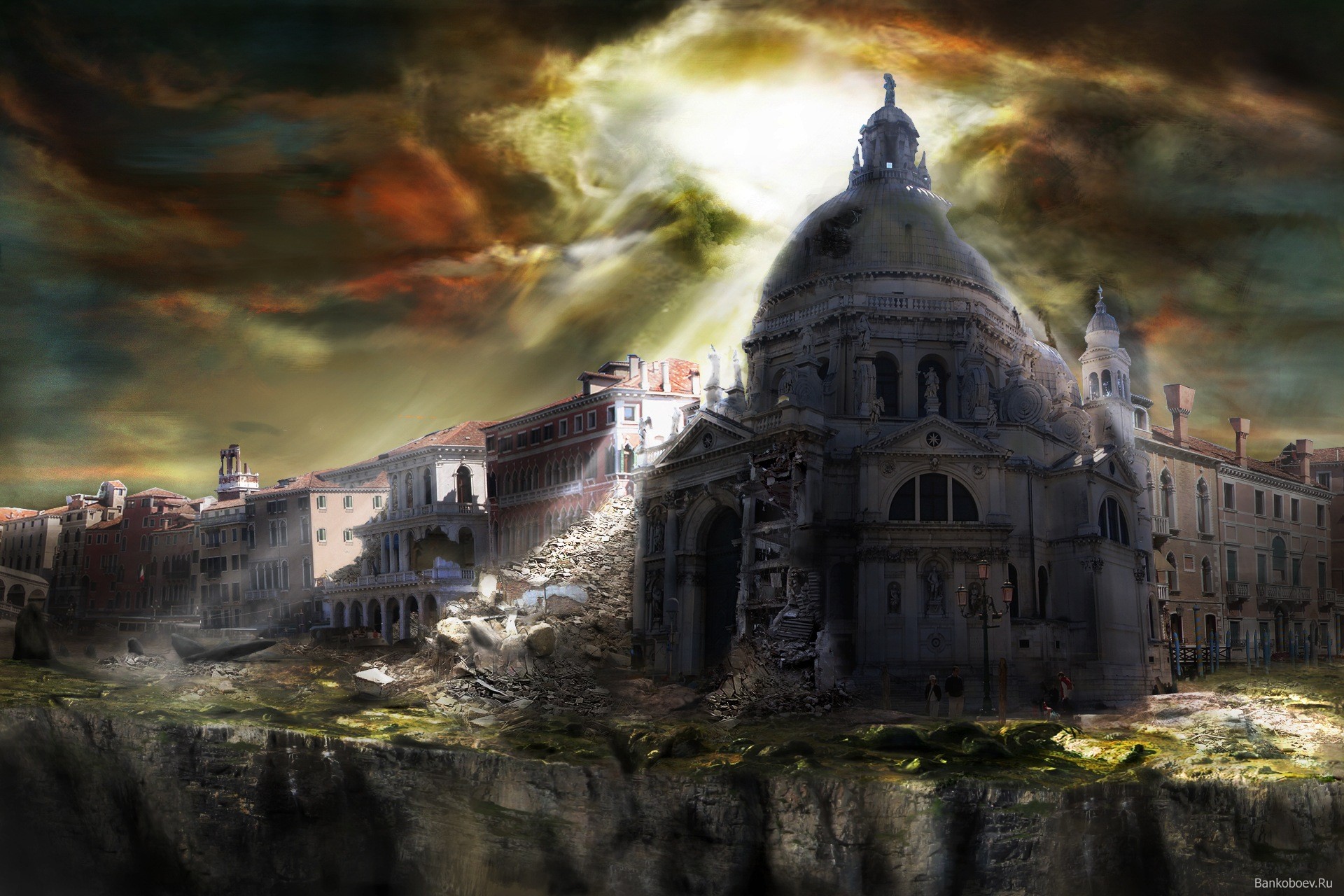 General 1920x1280 apocalyptic city Venice artwork Italy sky