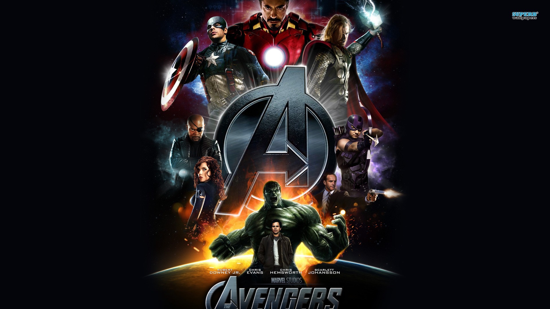 General 1920x1080 The Avengers Tony Stark Captain America Black Widow Hulk Nick Fury Iron Man Hawkeye Thor Scarlett Johansson Marvel Cinematic Universe movies