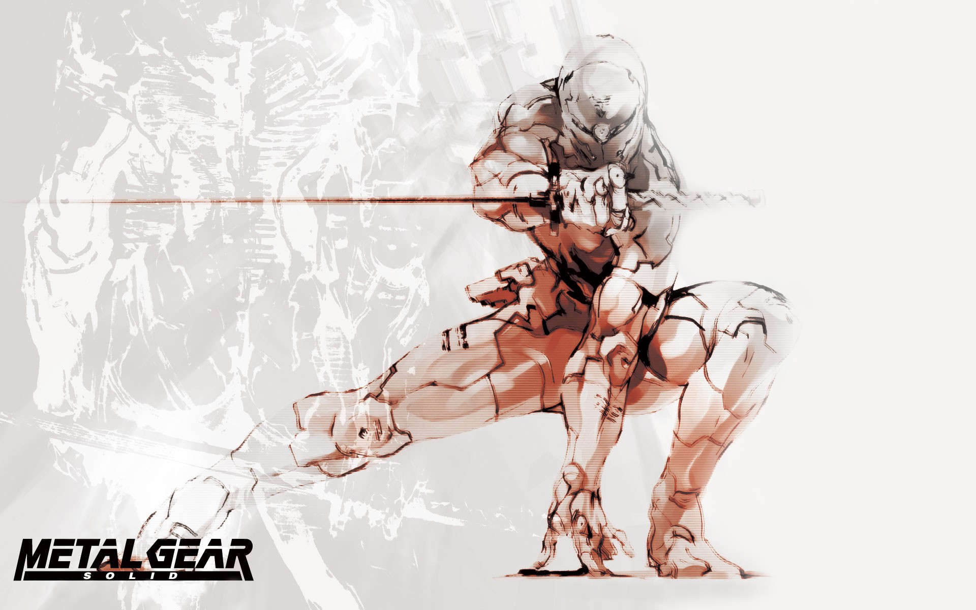 General 1920x1200 Metal Gear Solid Gray Fox (character) classics video games video game art white background