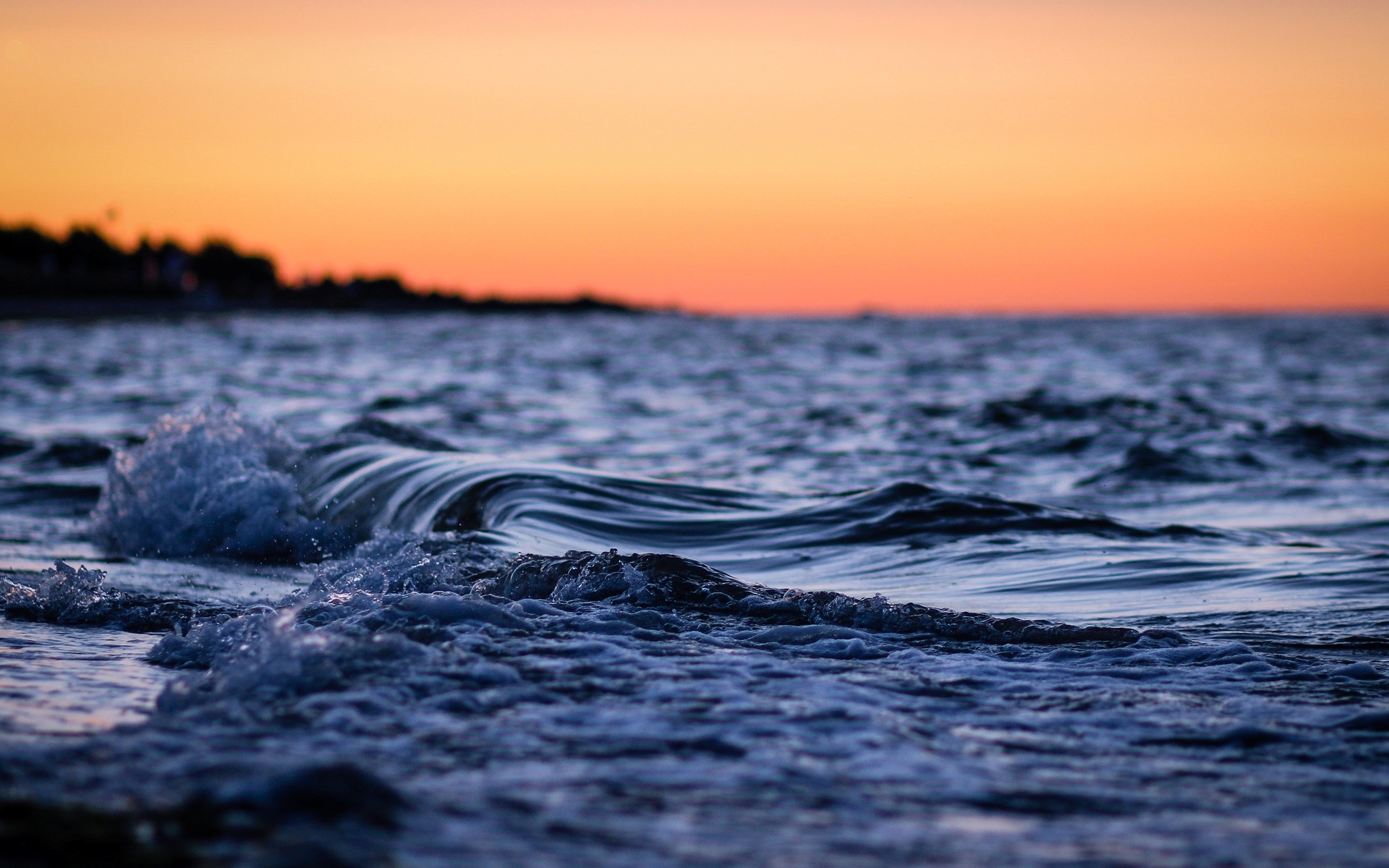 General 1920x1200 water waves landscape nature sea sunset beach