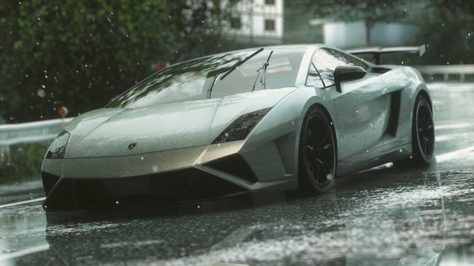 General 1920x1080 Driveclub Lamborghini car supercars wet wet road asphalt video games vehicle screen shot