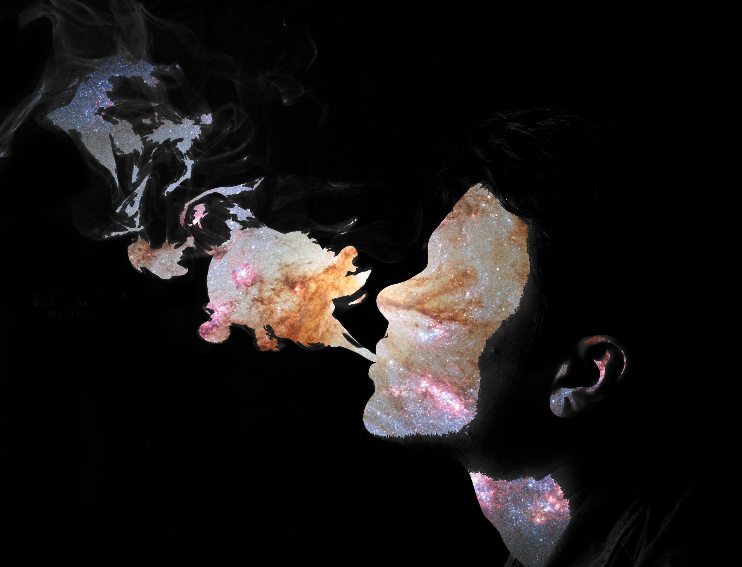 General 2473x1891 smoke face abstract men simple background profile artwork