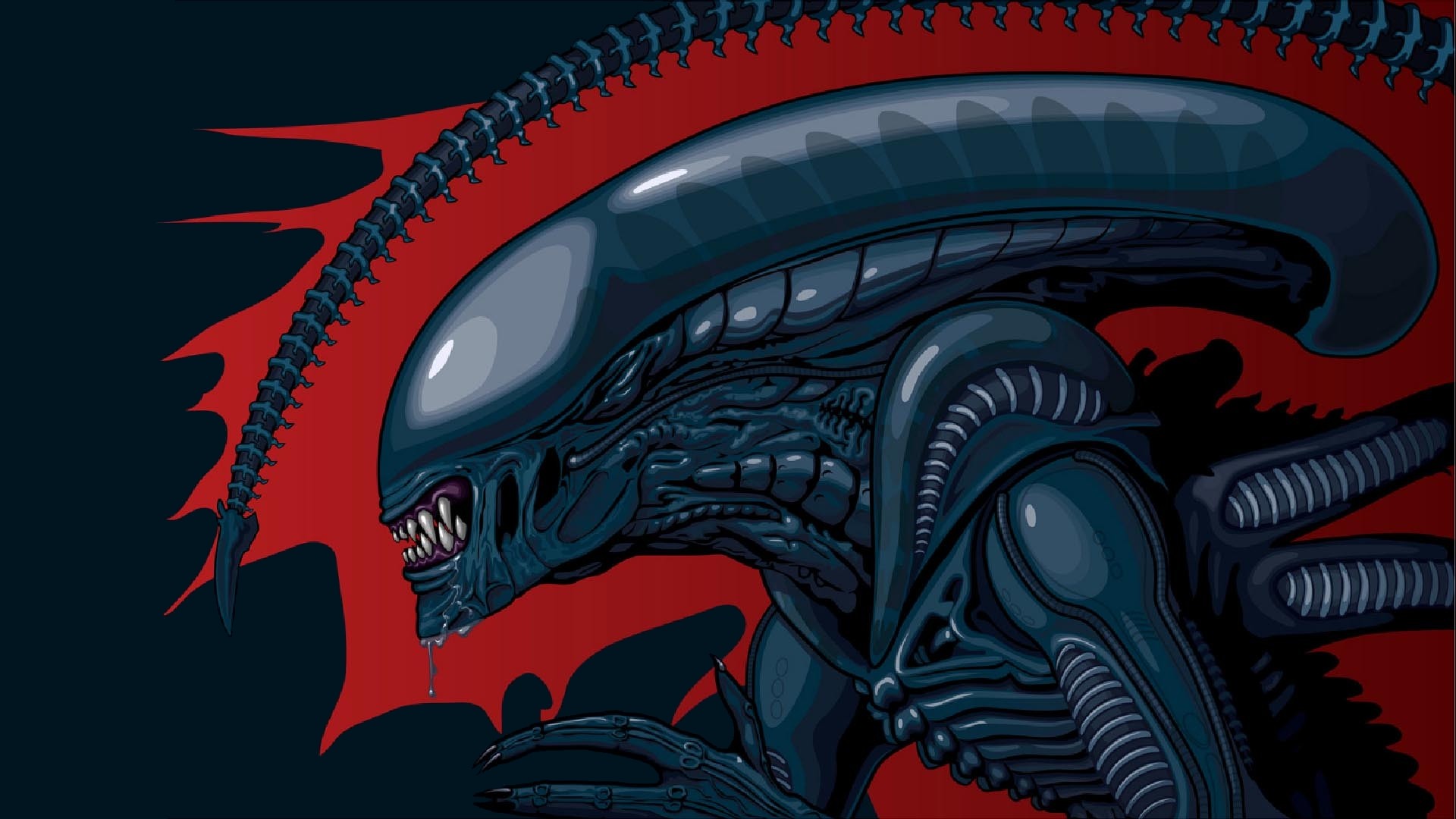 General 1920x1080 Xenomorph aliens artwork Alien (Creature) science fiction horror movie characters