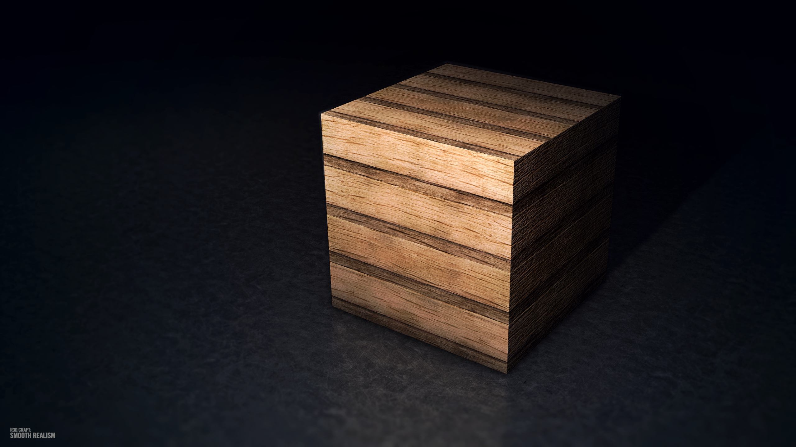 General 2560x1440 digital art 3D Blocks CGI Minecraft wood