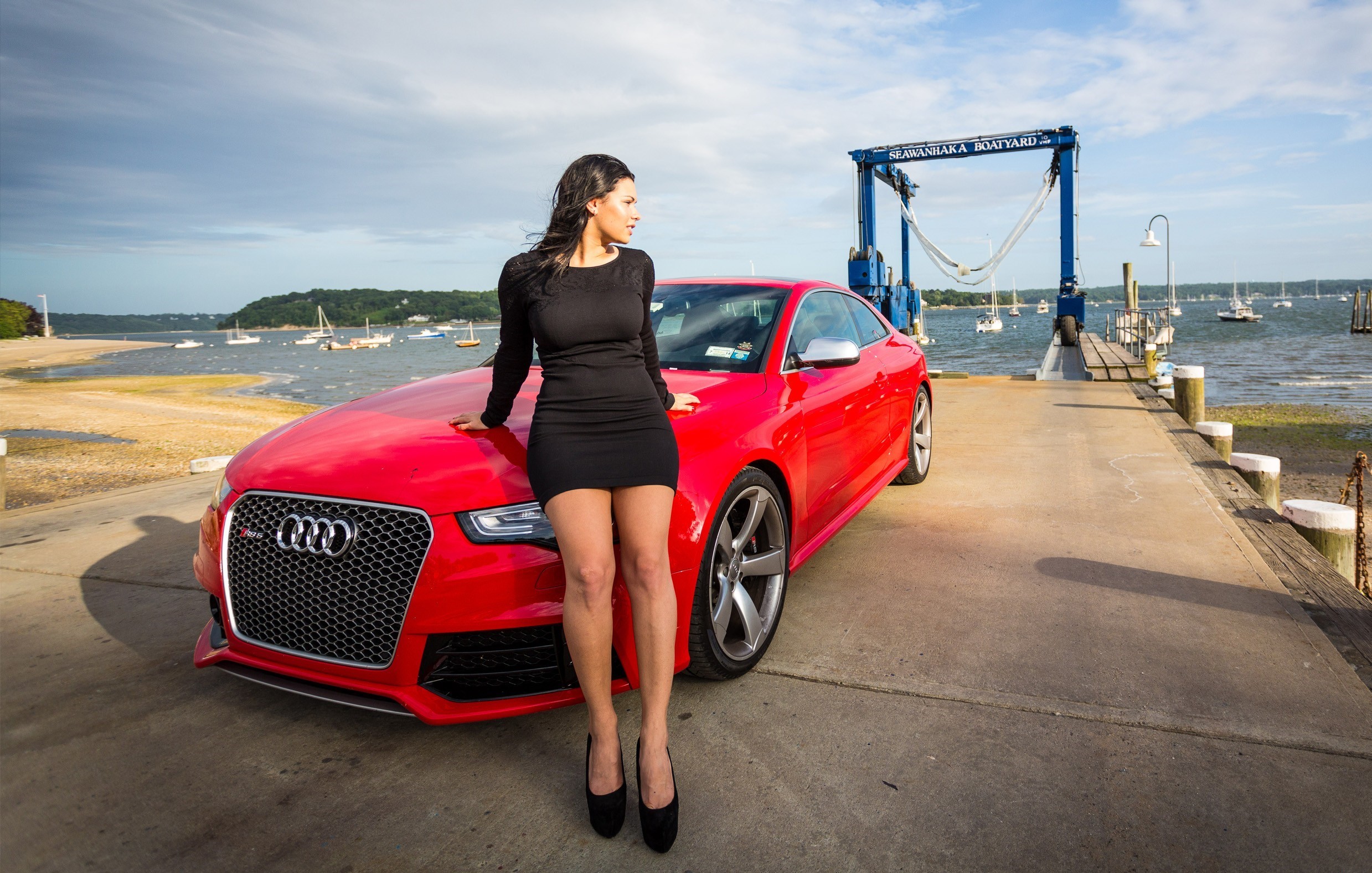 Beautiful Woman Posing With A Red Car Stock Photo - Download Image Now -  Cuba, Adult, Adults Only - iStock