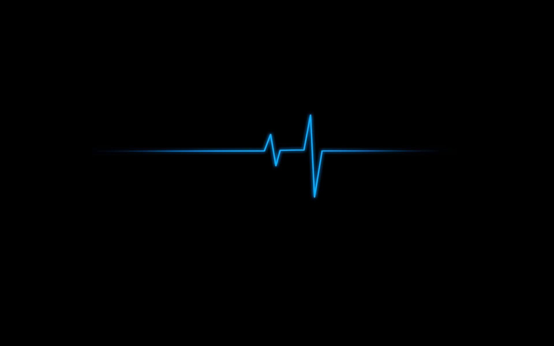 General 1920x1200 lines minimalism EKG blue black background
