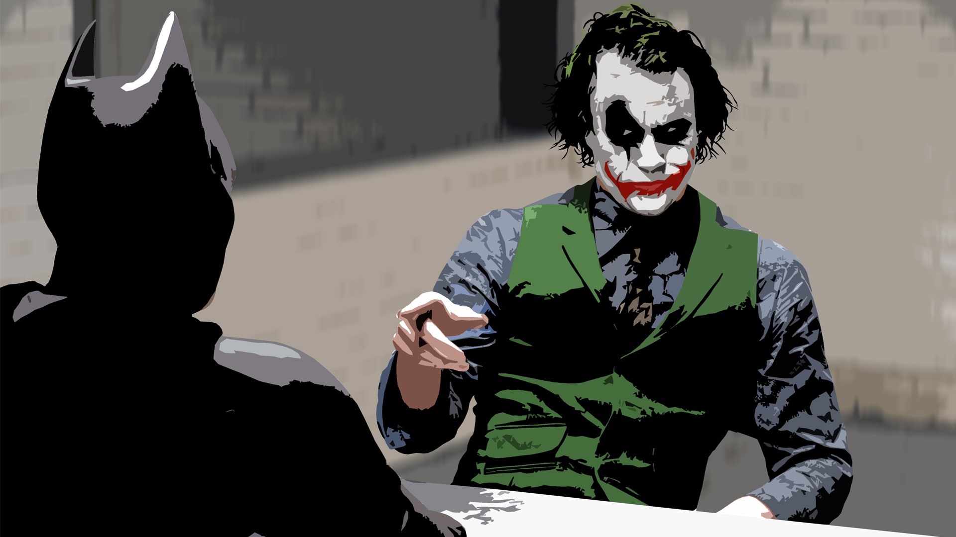 General 1920x1080 Batman The Dark Knight Joker MessenjahMatt finger pointing movies Heath Ledger actor deceased superhero villains DC Comics Warner Brothers Christopher Nolan