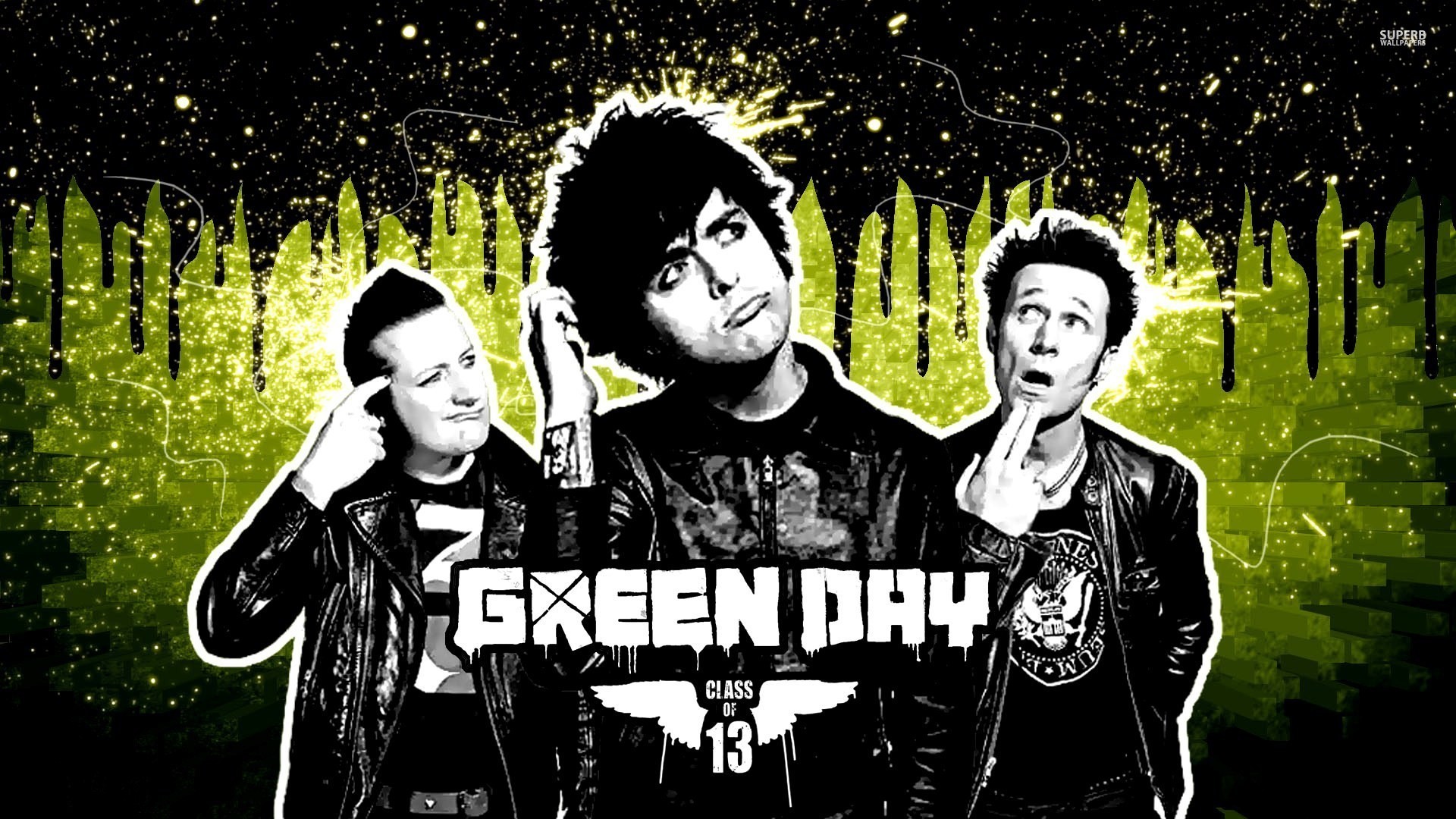 General 1920x1080 Green Day music men band