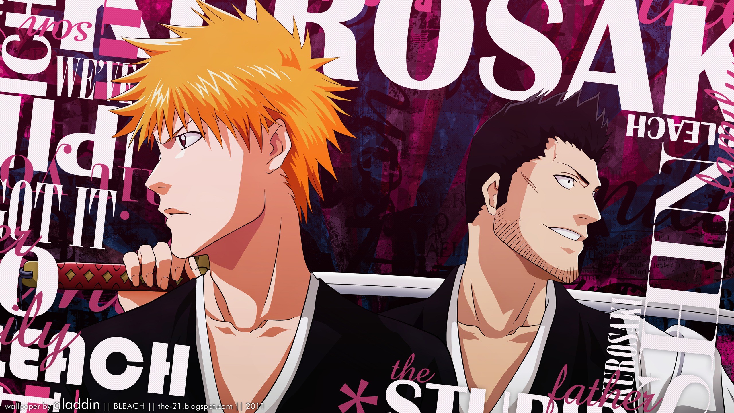 Anime 2560x1440 Bleach typography sword anime boys Kurosaki Ichigo