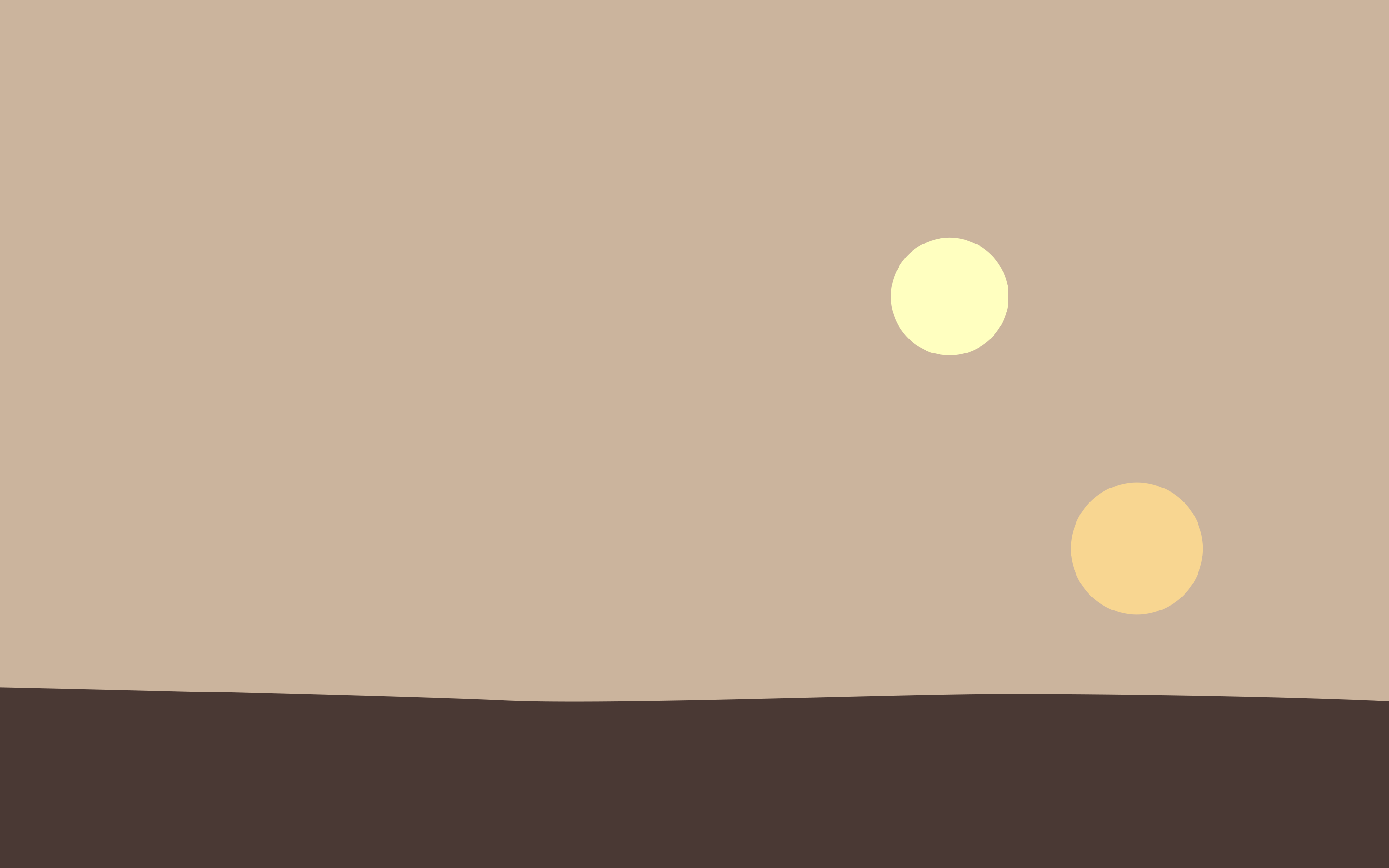 General 2880x1800 Star Wars minimalism desert Tatooine suns beige movies science fiction sky