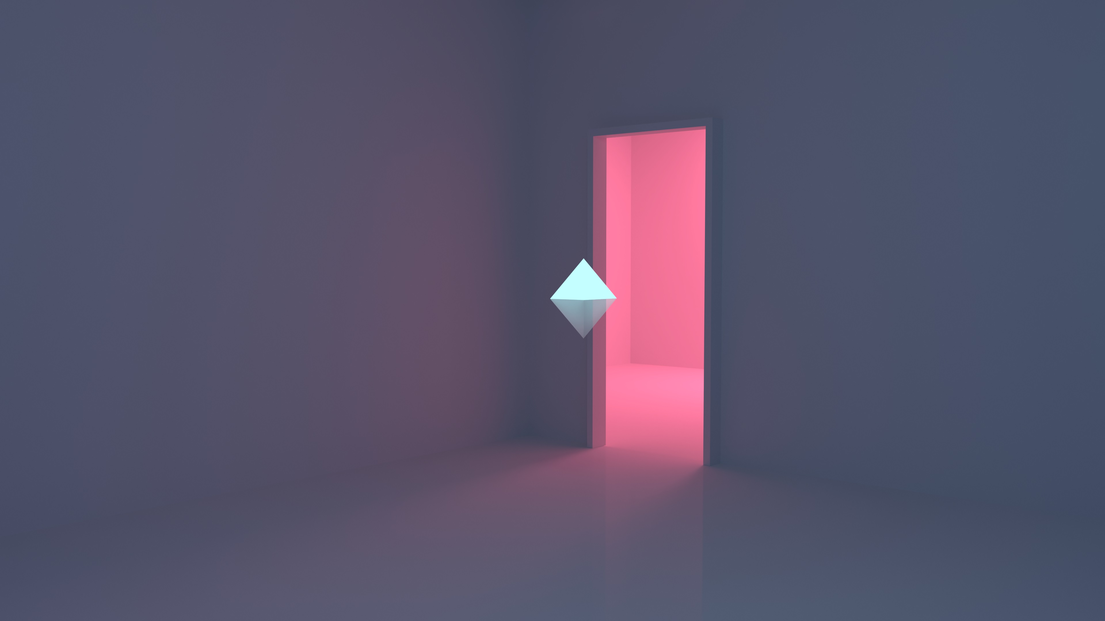 General 3840x2160 minimalism 3D Abstract geometric figures abstract CGI