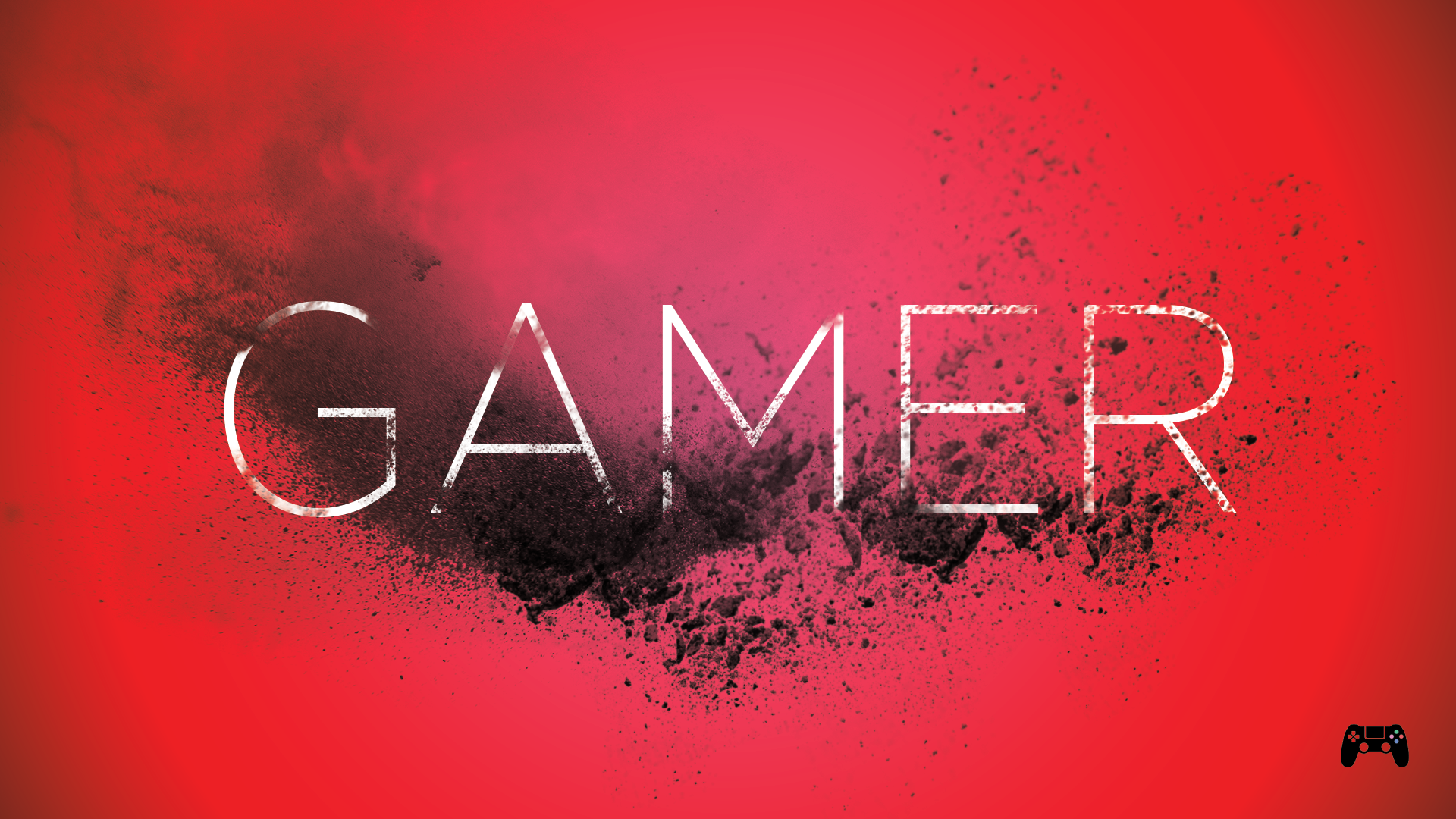 General 1920x1080 4Gamers gamer text abstract digital art typography red background red
