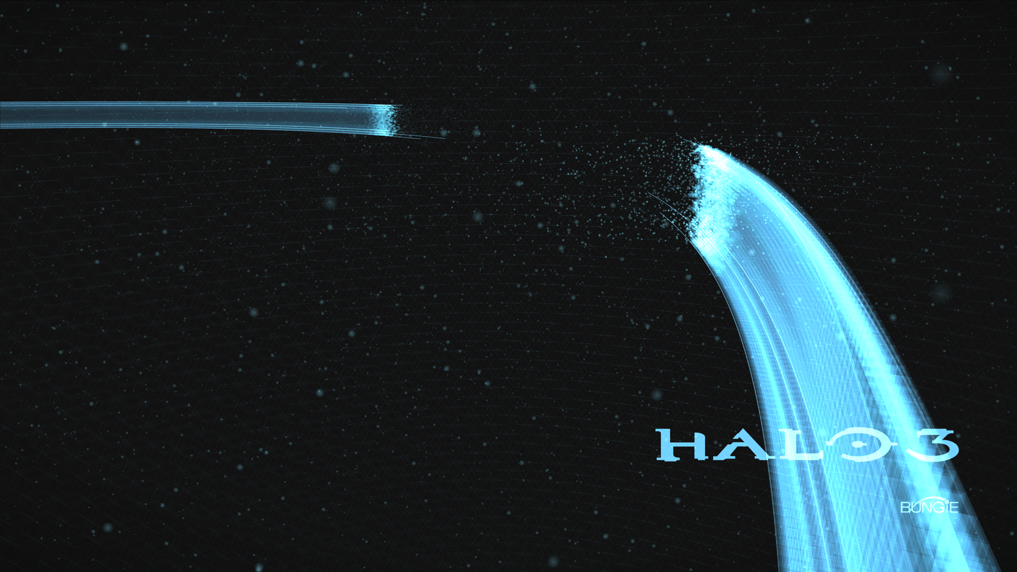 General 3840x2160 Halo (game) Halo 3 video games Xbox 360 Bungie Loading screen cyan