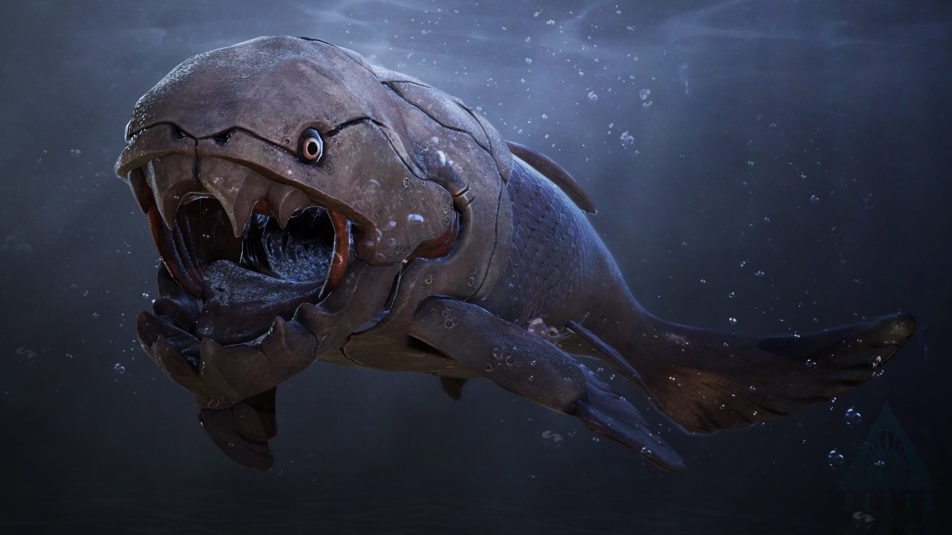 General 1920x1080 fantasy art creature underwater Dunkleosteus