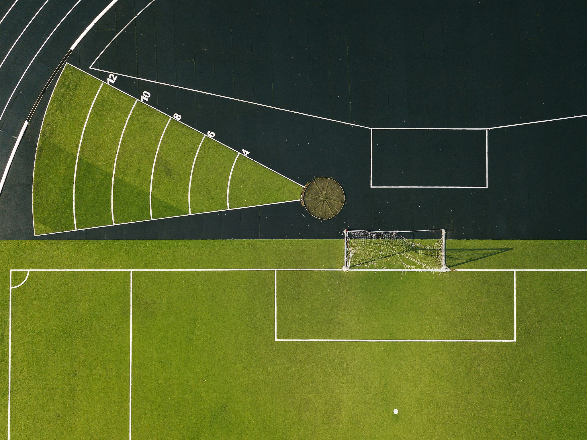 General 2048x1535 aerial view grass stadium green Goal soccer field