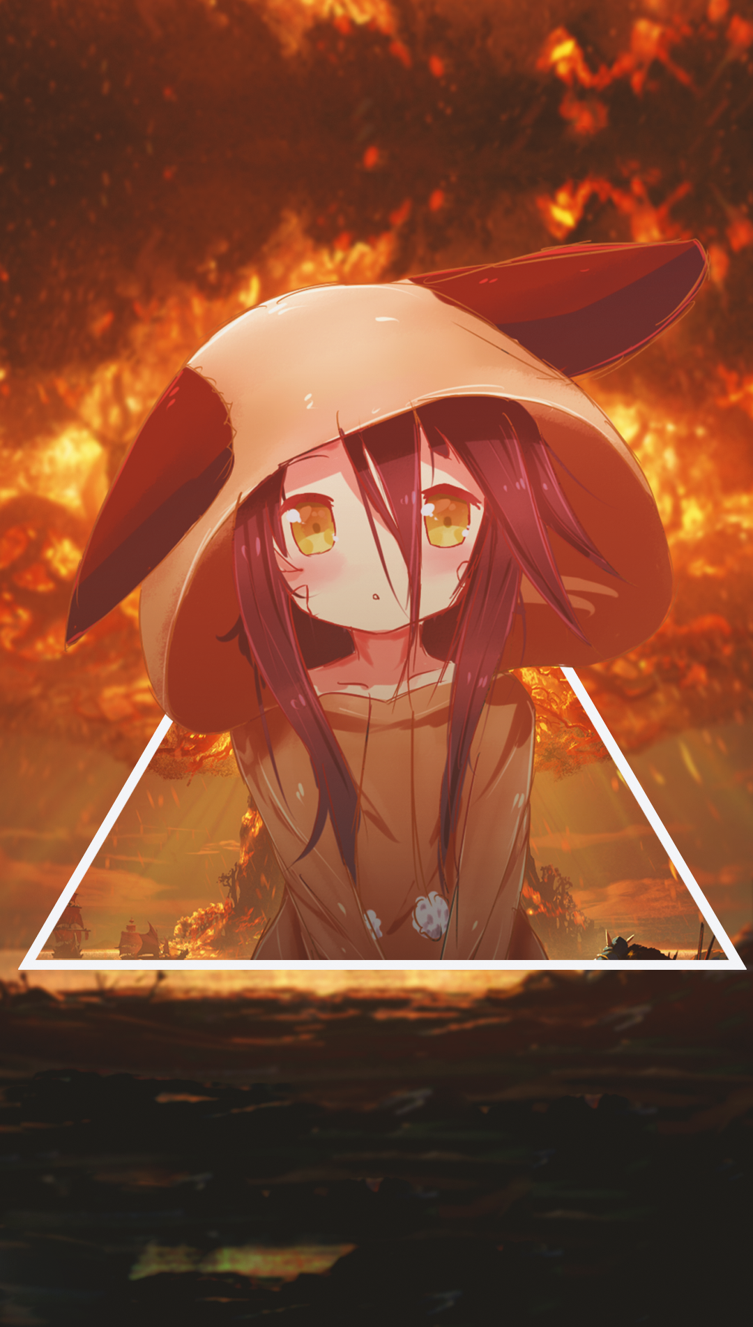 Anime 1080x1902 anime anime girls picture-in-picture No Game No Life Shuvi triangle yellow eyes