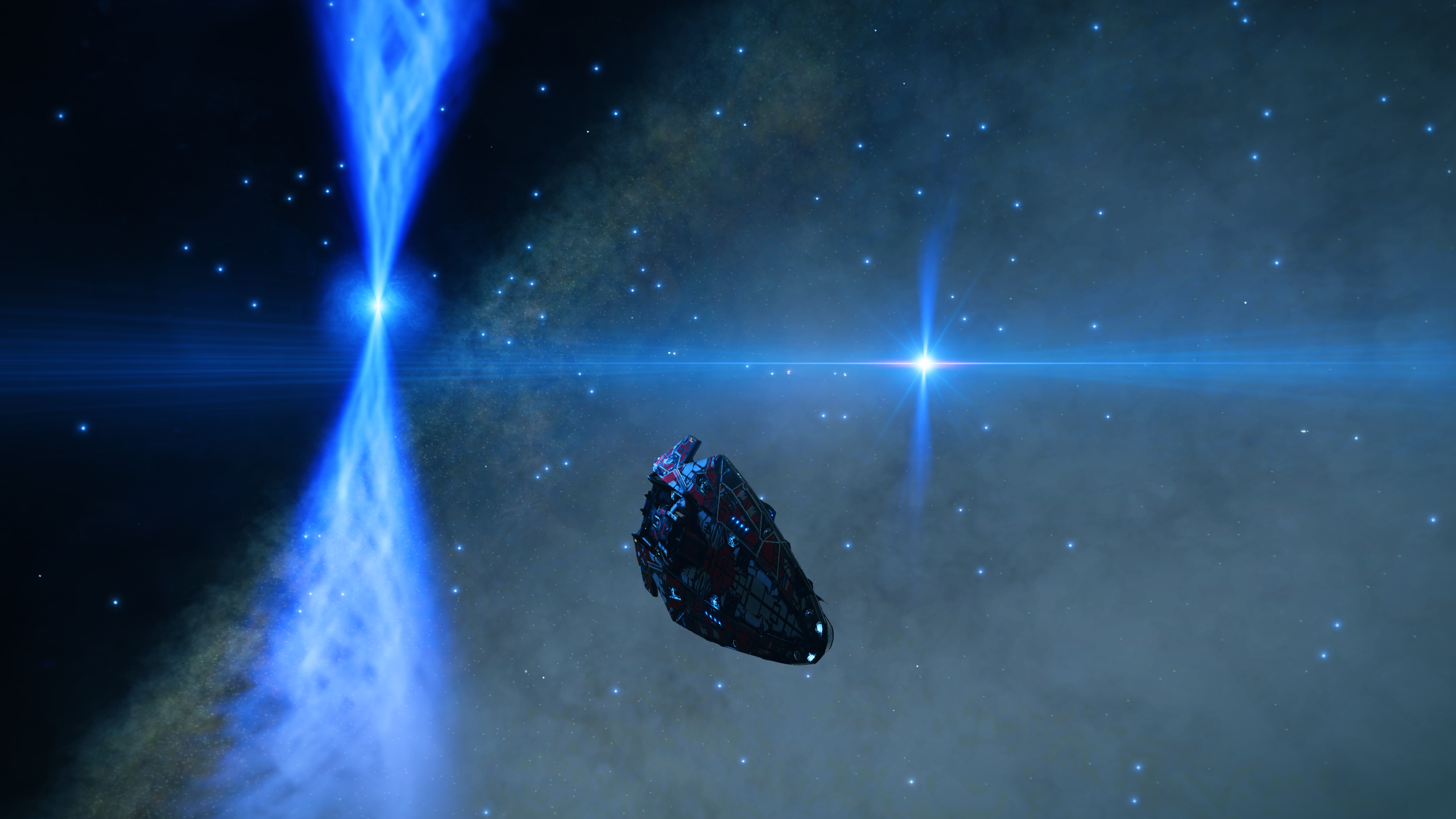General 2560x1440 Elite: Dangerous Anaconda (spaceship) space Neutron Star