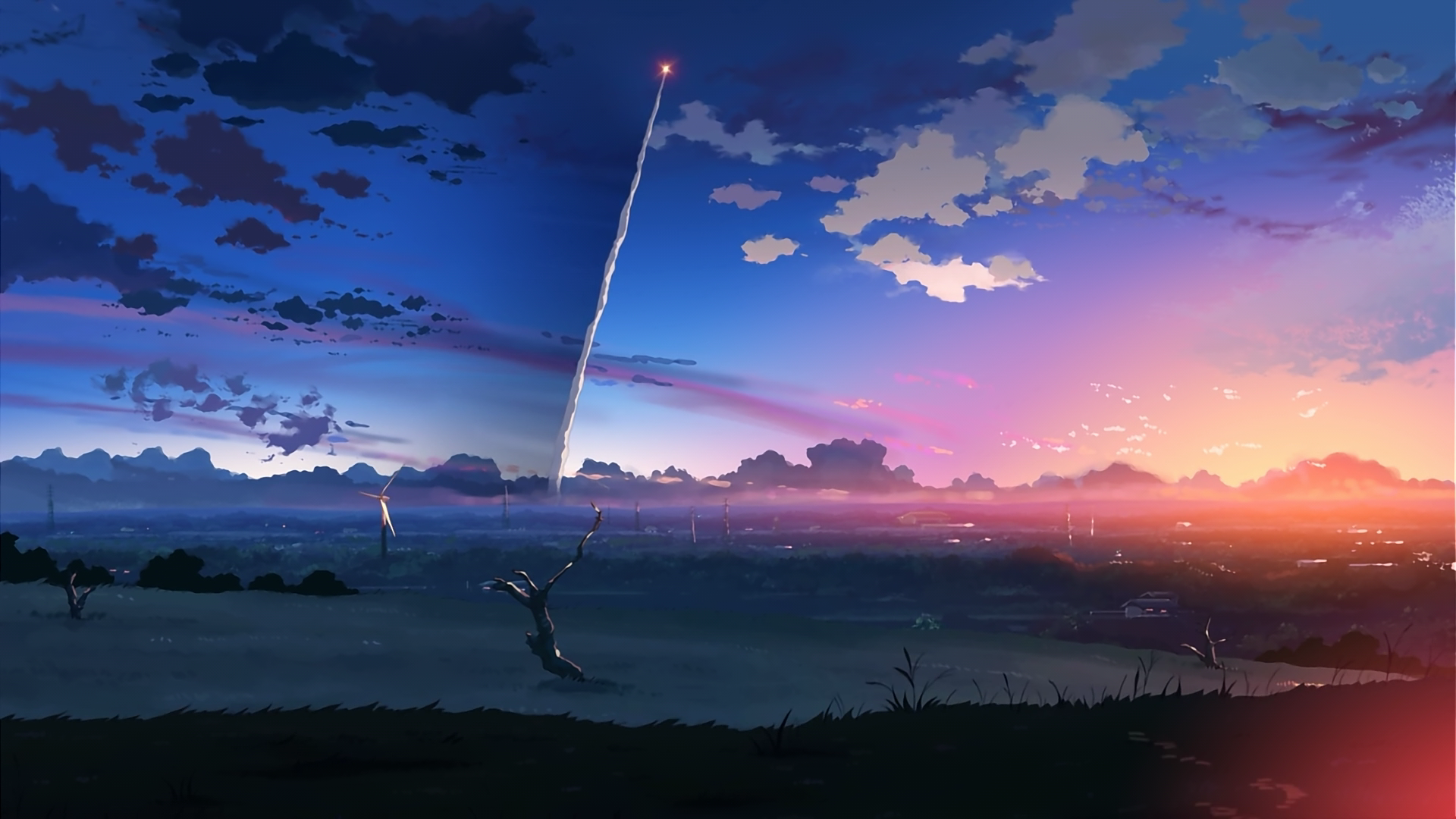 Anime 1920x1080 5 Centimeters Per Second landscape sky