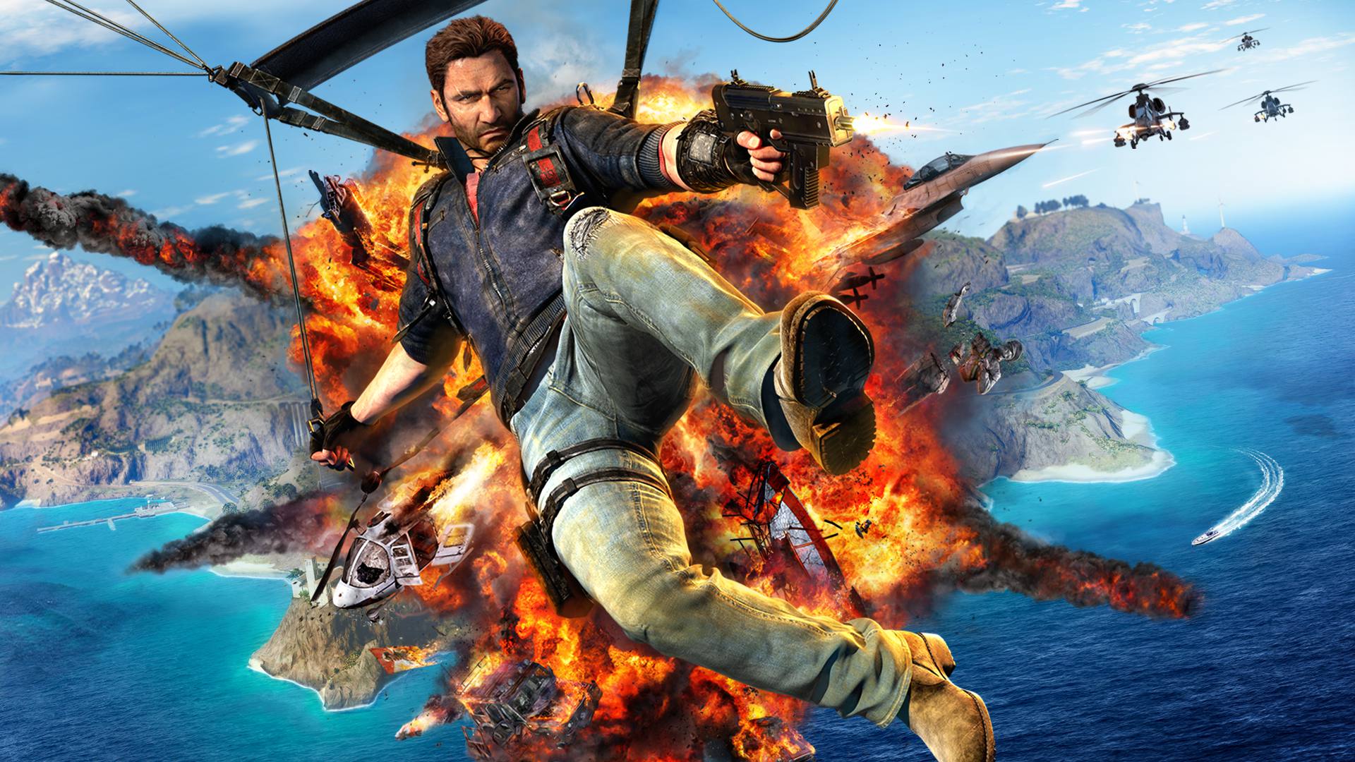 General 1920x1080 Just Cause 3 video games explosion Rico Rodriguez video game characters
