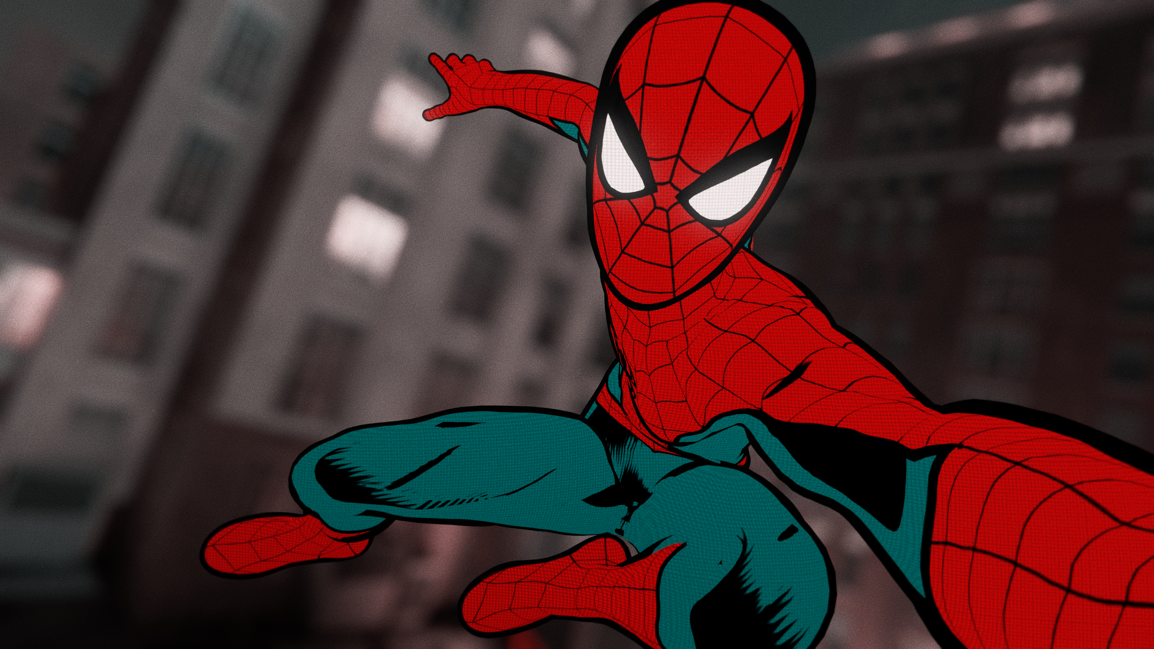 General 3840x2160 Spider-Man superhero comic art artwork
