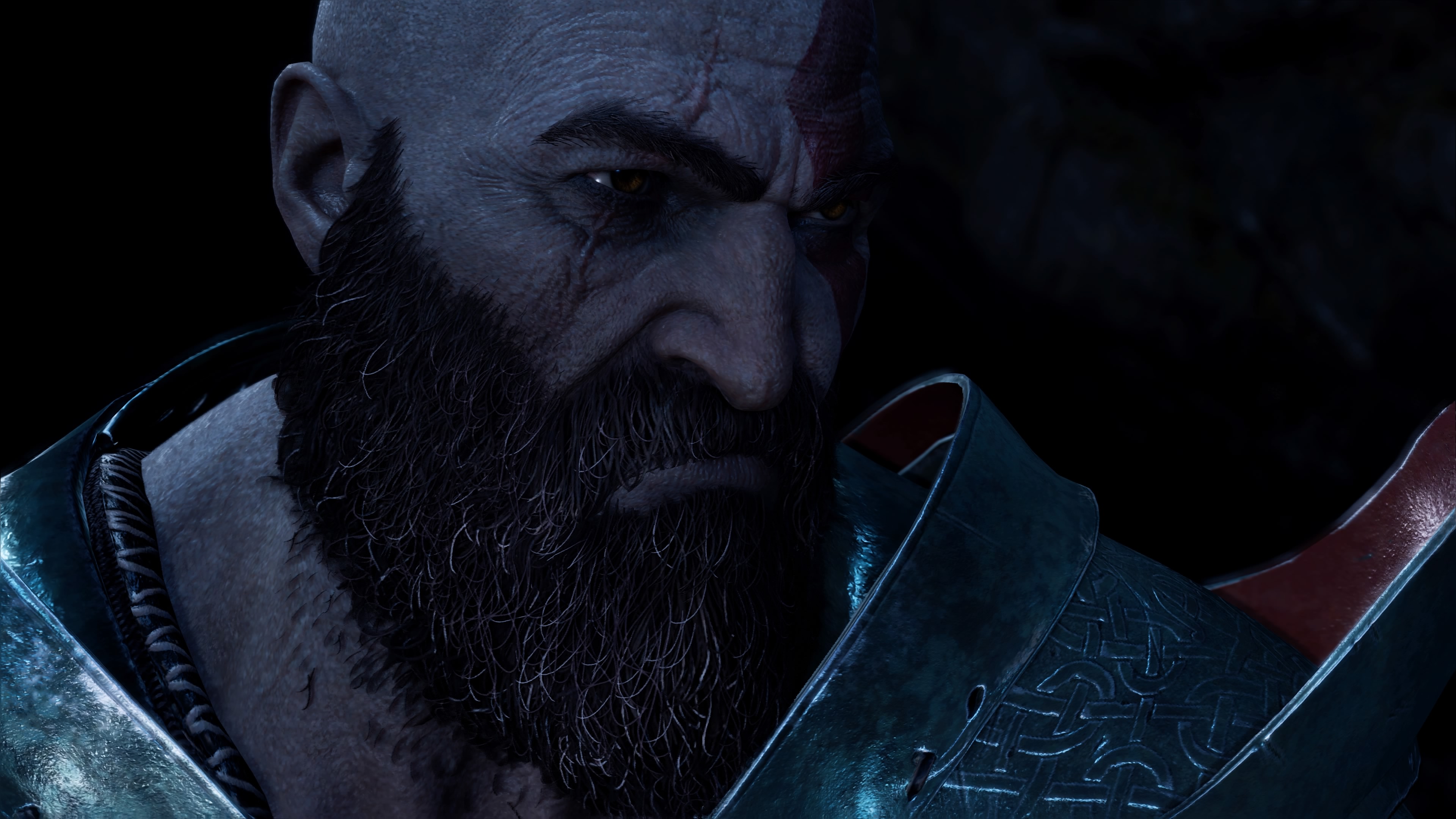 General 3840x2160 God of War (2018) God of War dark beard Kratos screen shot video games video game characters Santa Monica Studio