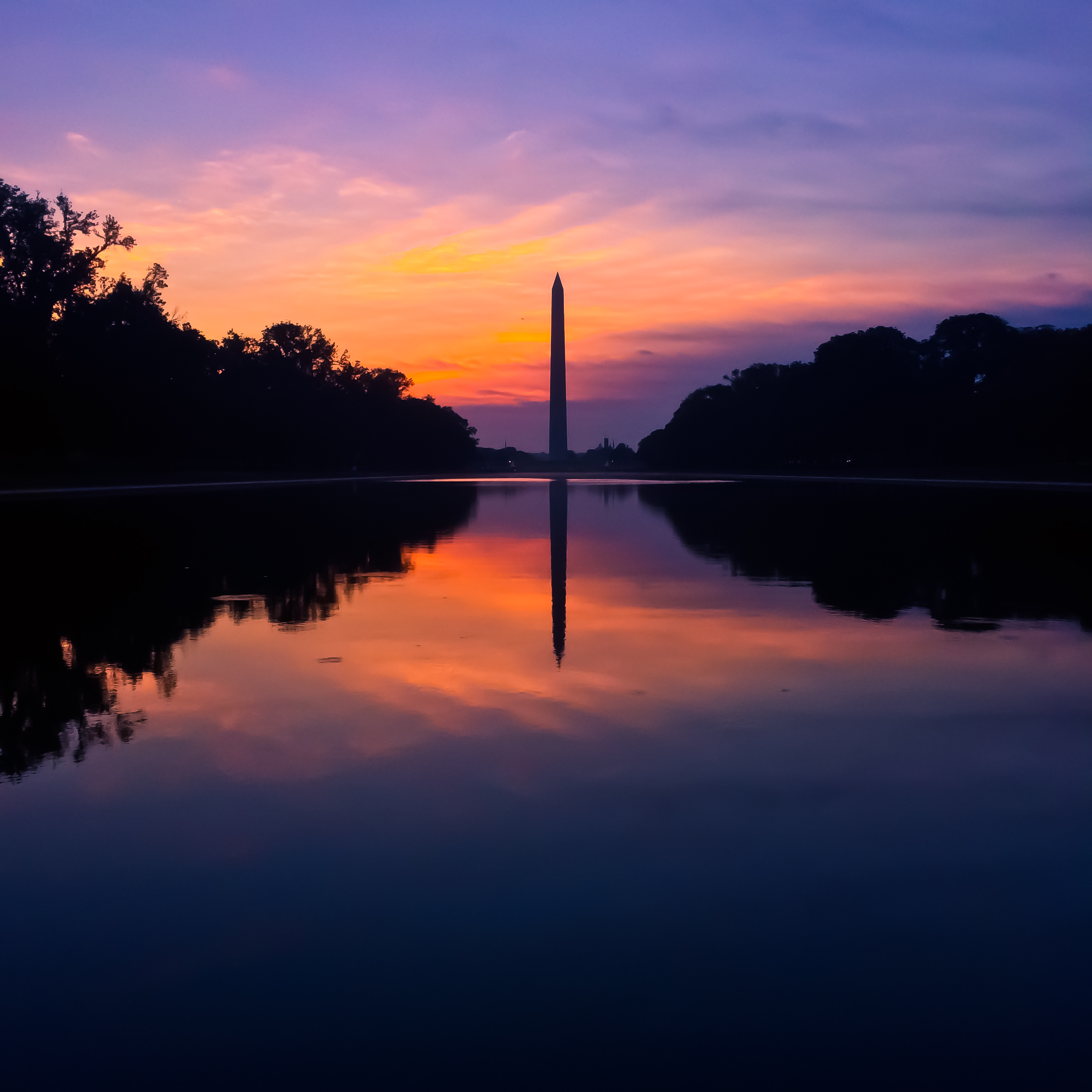 General 2448x2448 Washington, D.C. Washington Monument reflection USA sunrise