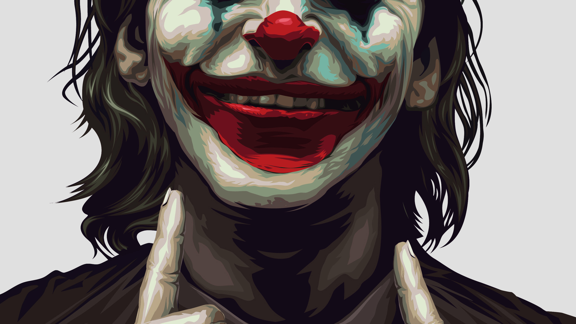 General 1920x1080 Joker movies Joaquin Phoenix 2019 (year) artwork smiling