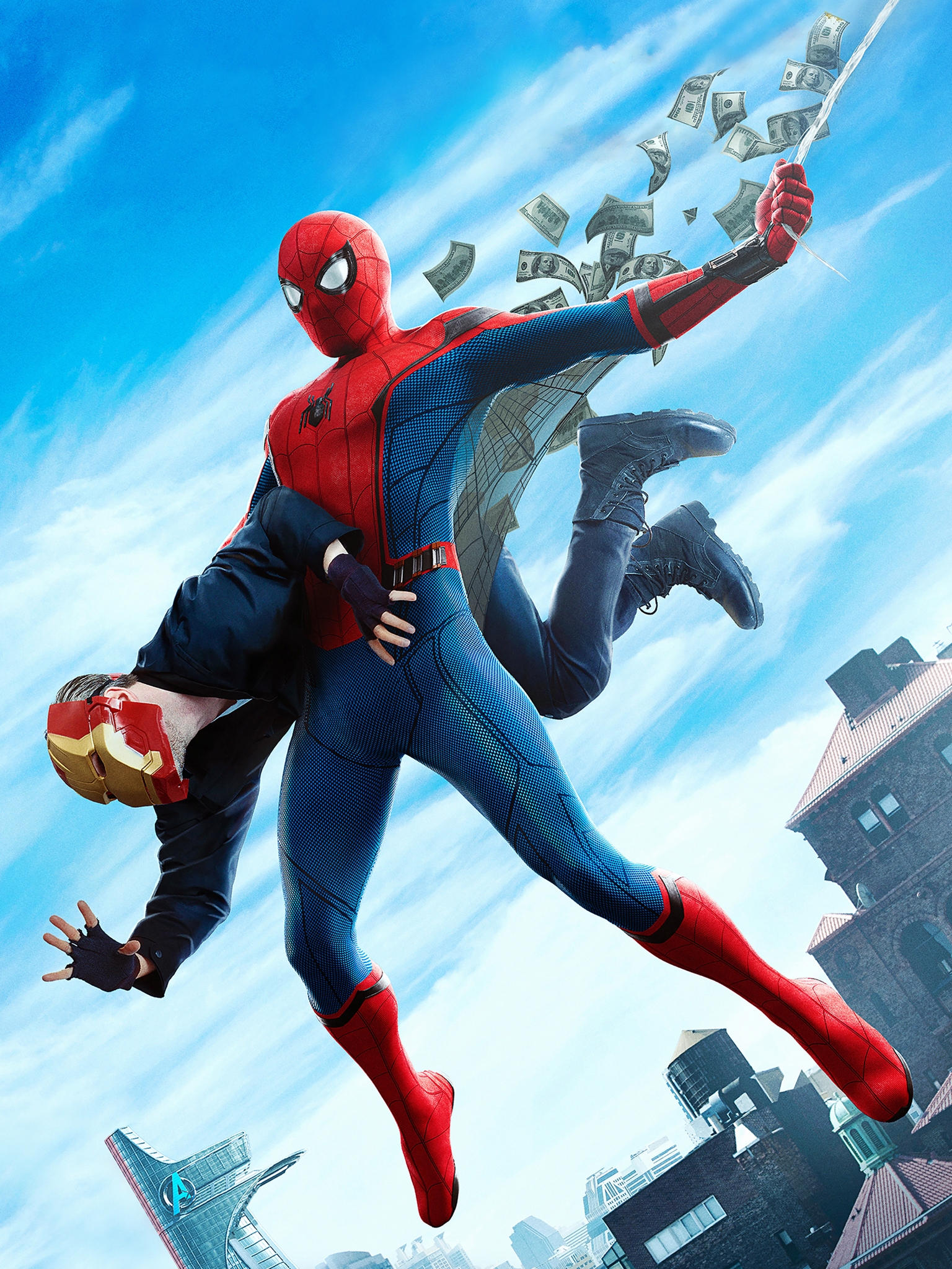 General 1536x2048 Spider-Man: Homecoming Peter Parker movies superhero Spider-Man portrait display humor