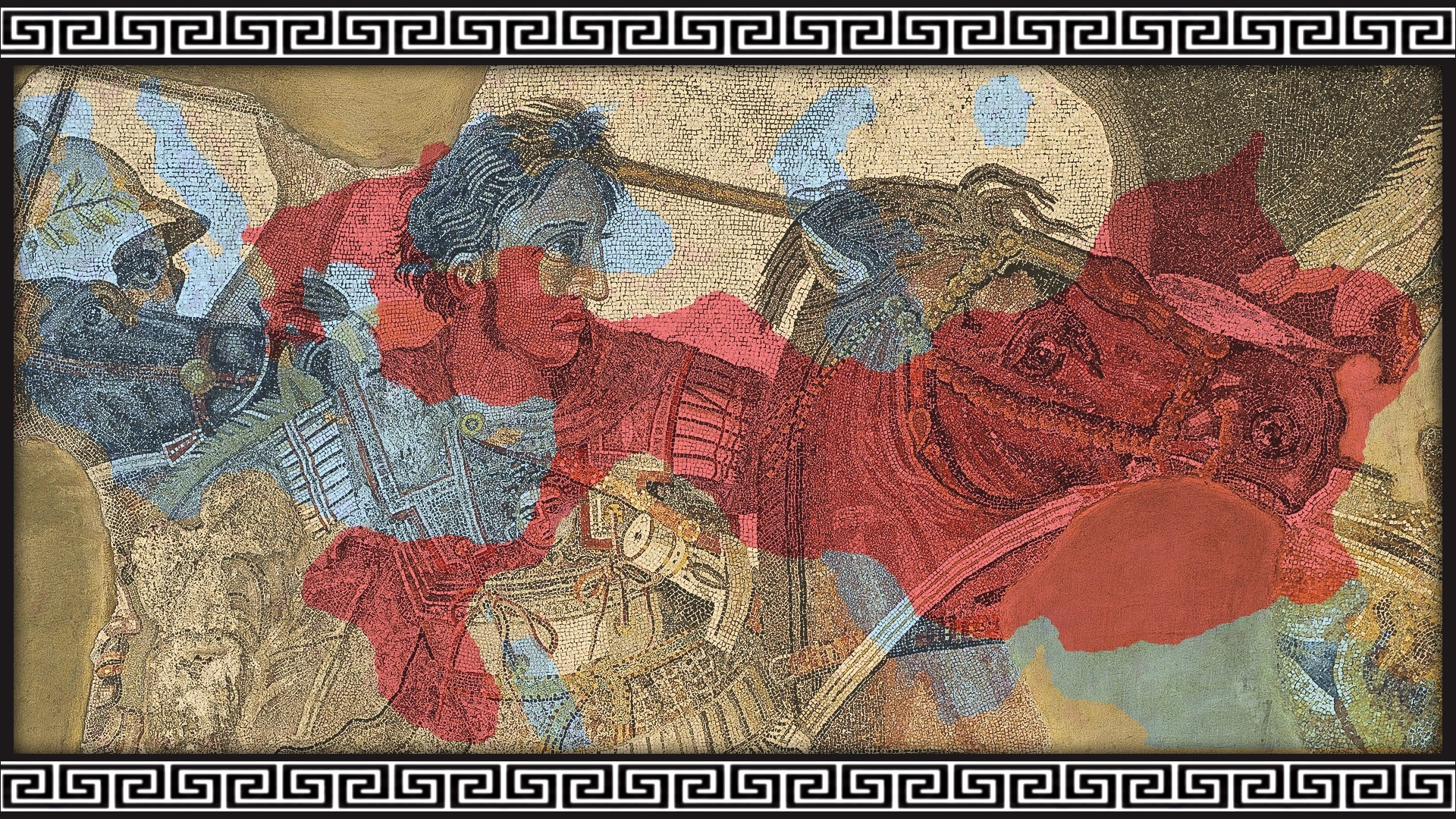 General 1920x1080 history map Greek men classic art Alexander the Great superimposition