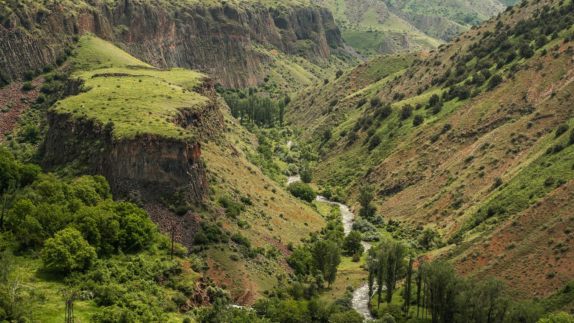 General 1920x1080 nature landscape valley trees plants forest river gorge Armenia mountains