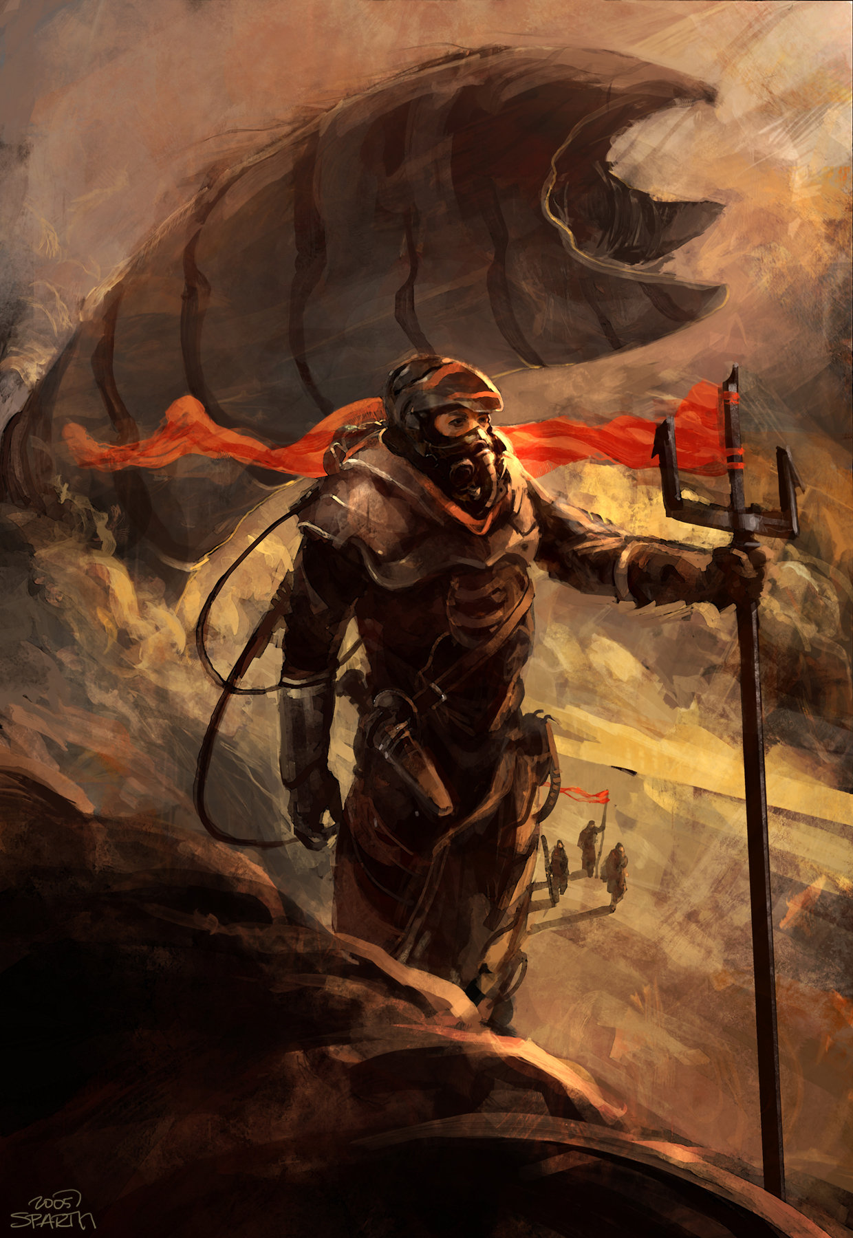 General 1240x1800 Sparth. Nicolas Bouvier Sandworm Arrakis science fiction Paul Atreides Dune (series) artwork