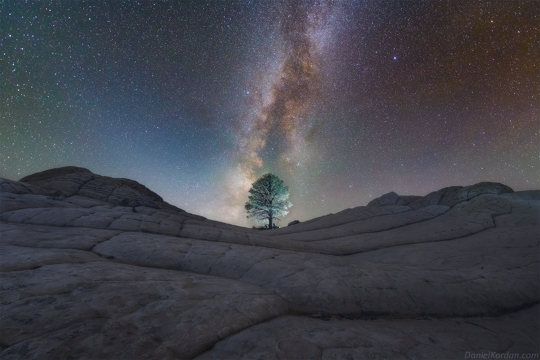 General 1800x1200 Daniel Kordan stars landscape aurorae trees night desolate peaceful sky rocks outdoors
